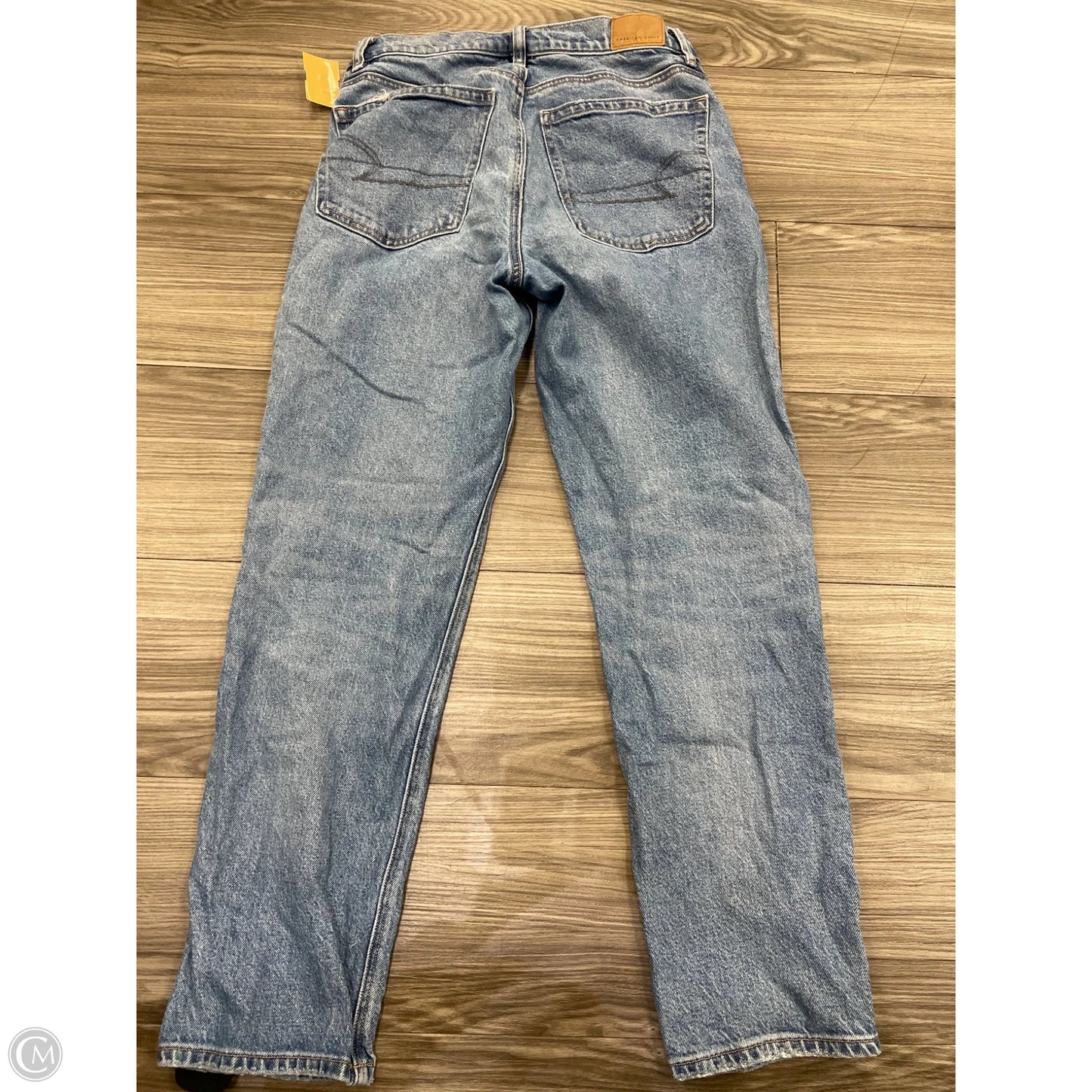 Jeans Straight By American Eagle In Blue Denim, Size: 2