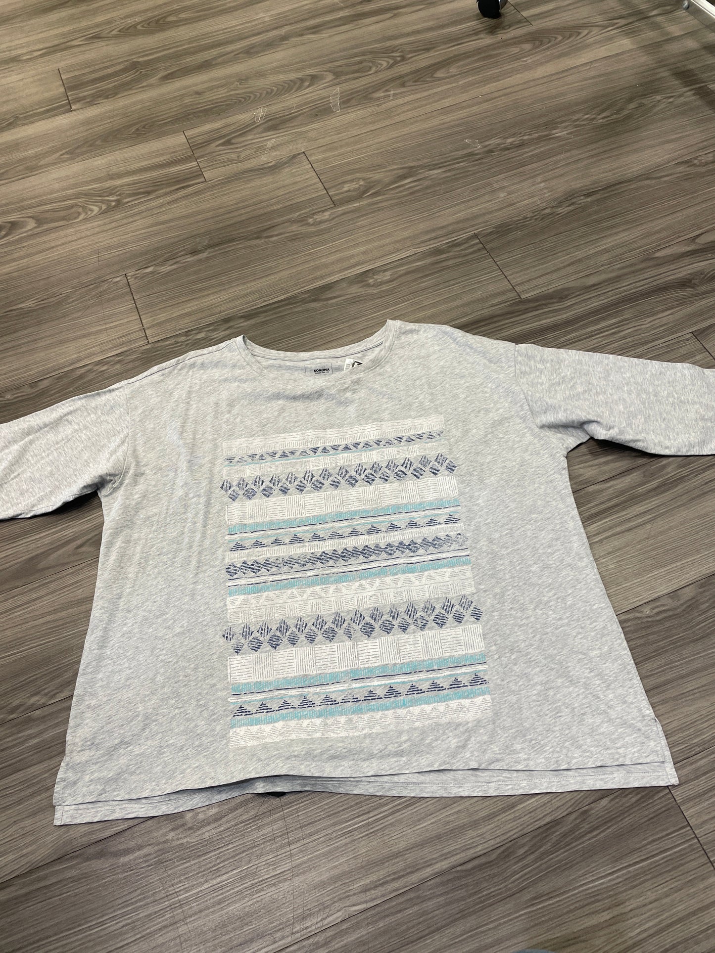 Top 3/4 Sleeve Basic By Sonoma In Grey, Size: 2x