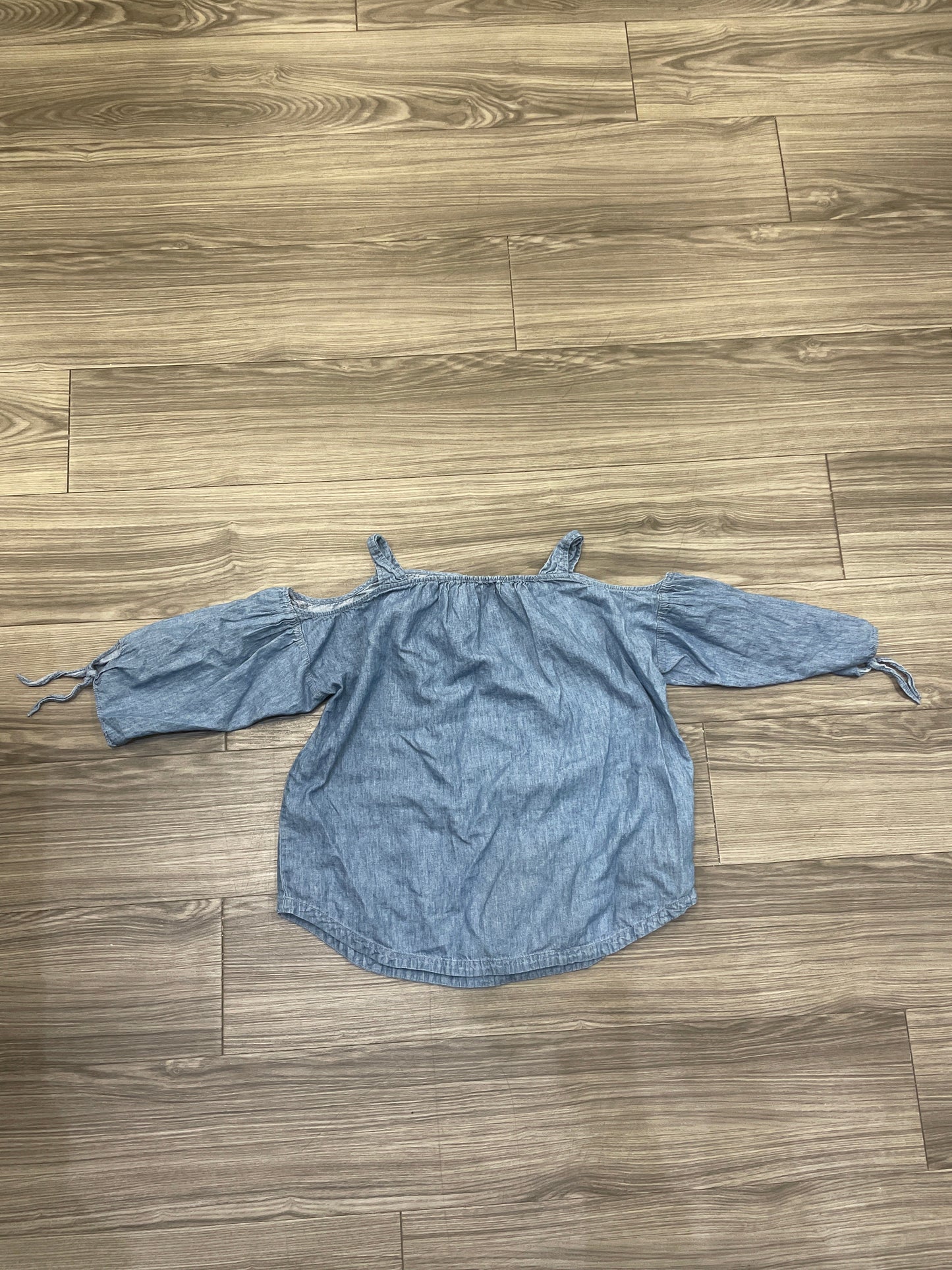 Top Long Sleeve By Madewell In Blue, Size: S