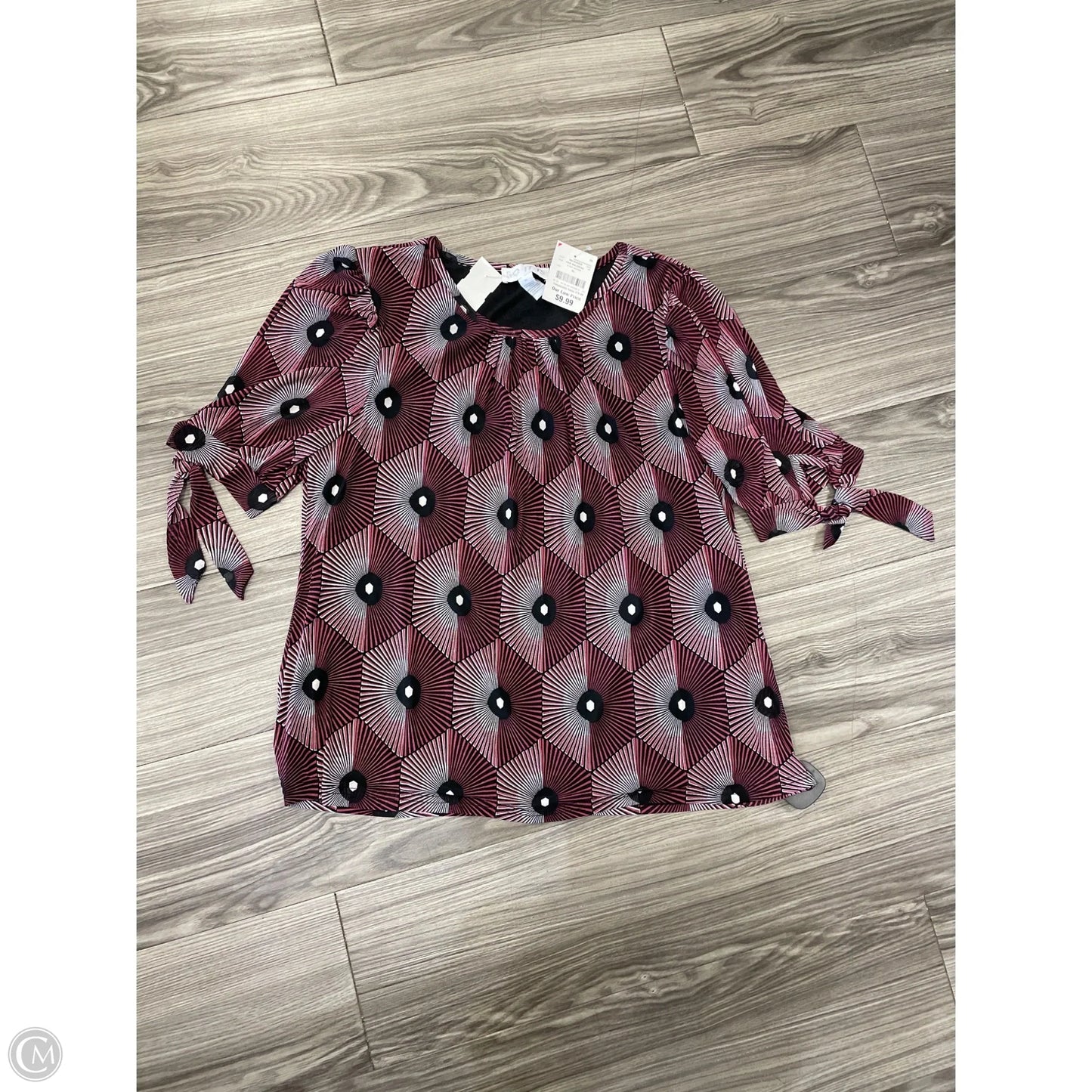 Blouse Short Sleeve By Clothes Mentor In Pink, Size: Xl