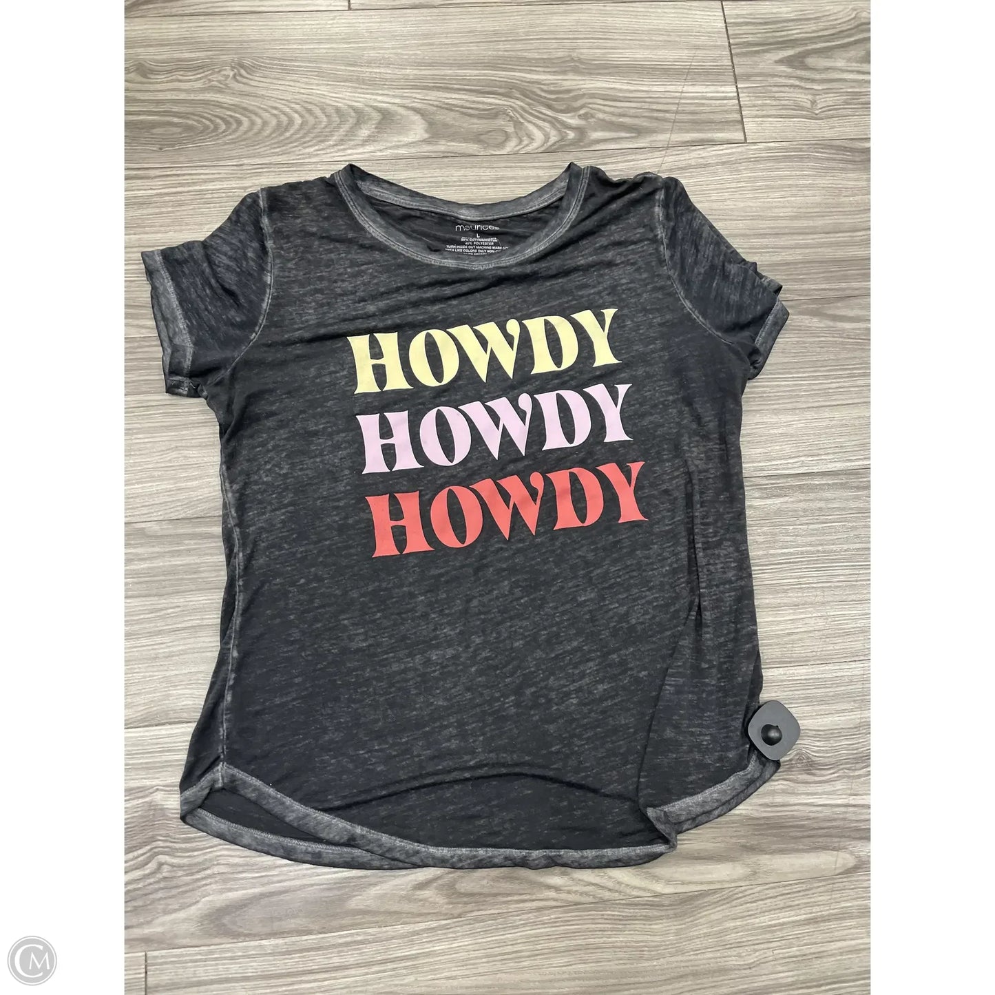 Top Short Sleeve By Maurices In Ivory, Size: L