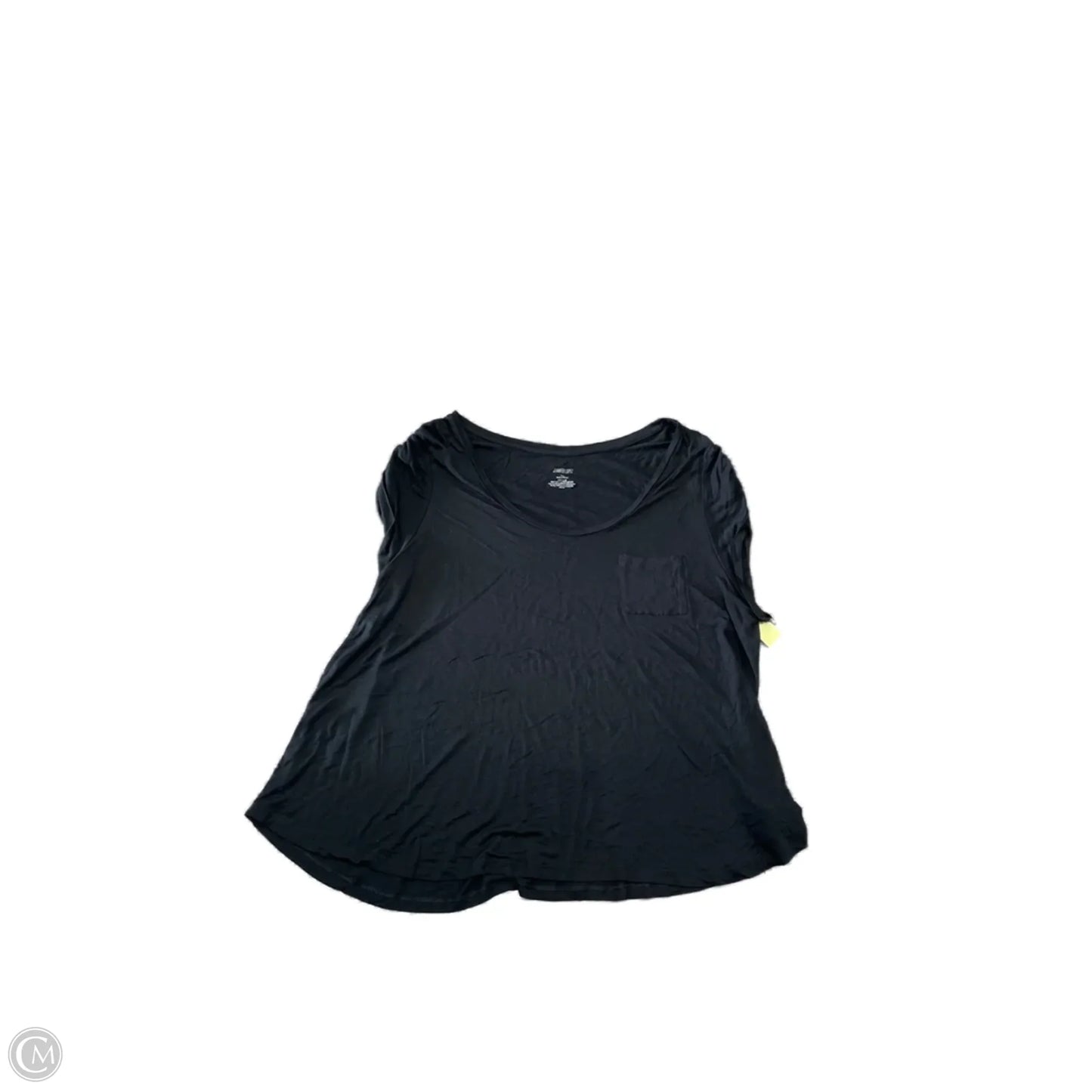 Top Short Sleeve Basic By Jennifer Lopez In Black, Size: Xl
