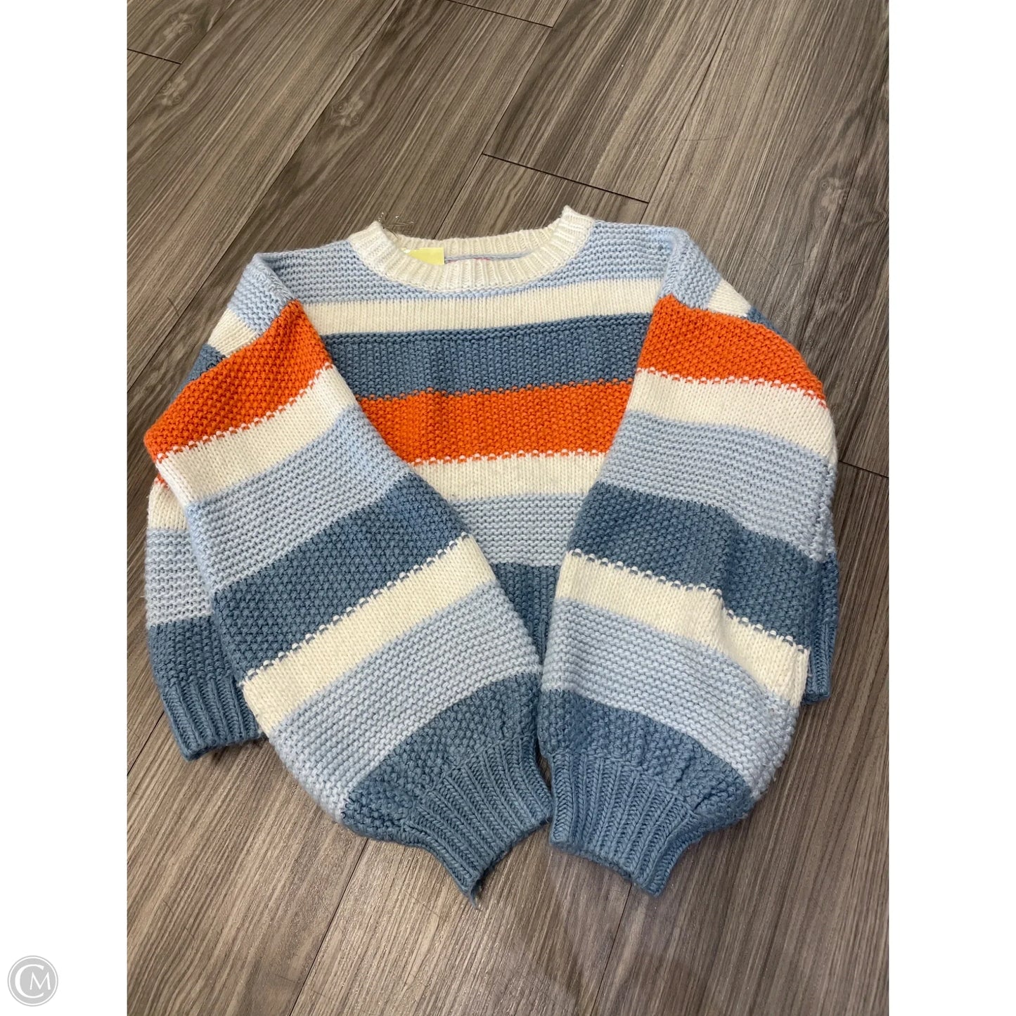 Sweater By Andree By Unit In Blue & Orange, Size: M