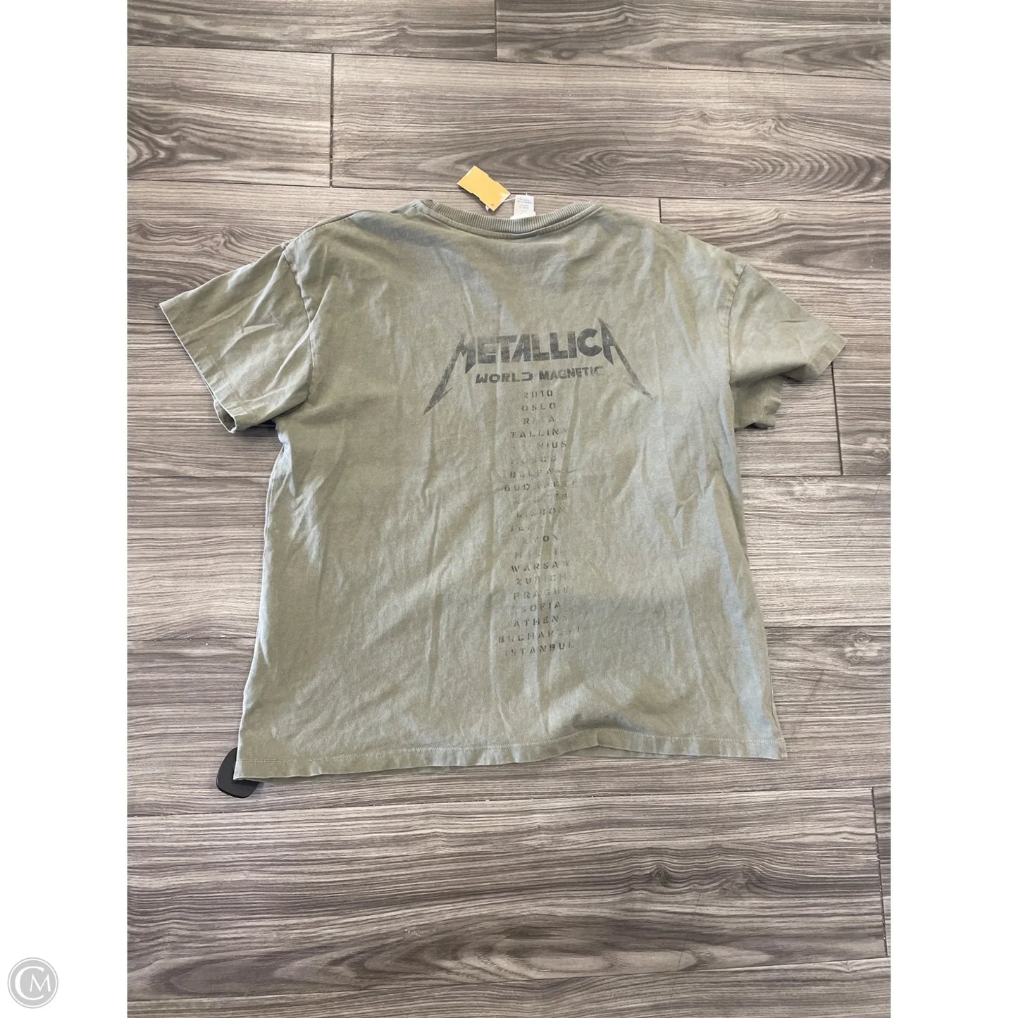 Top Short Sleeve By H&m In Green, Size: L