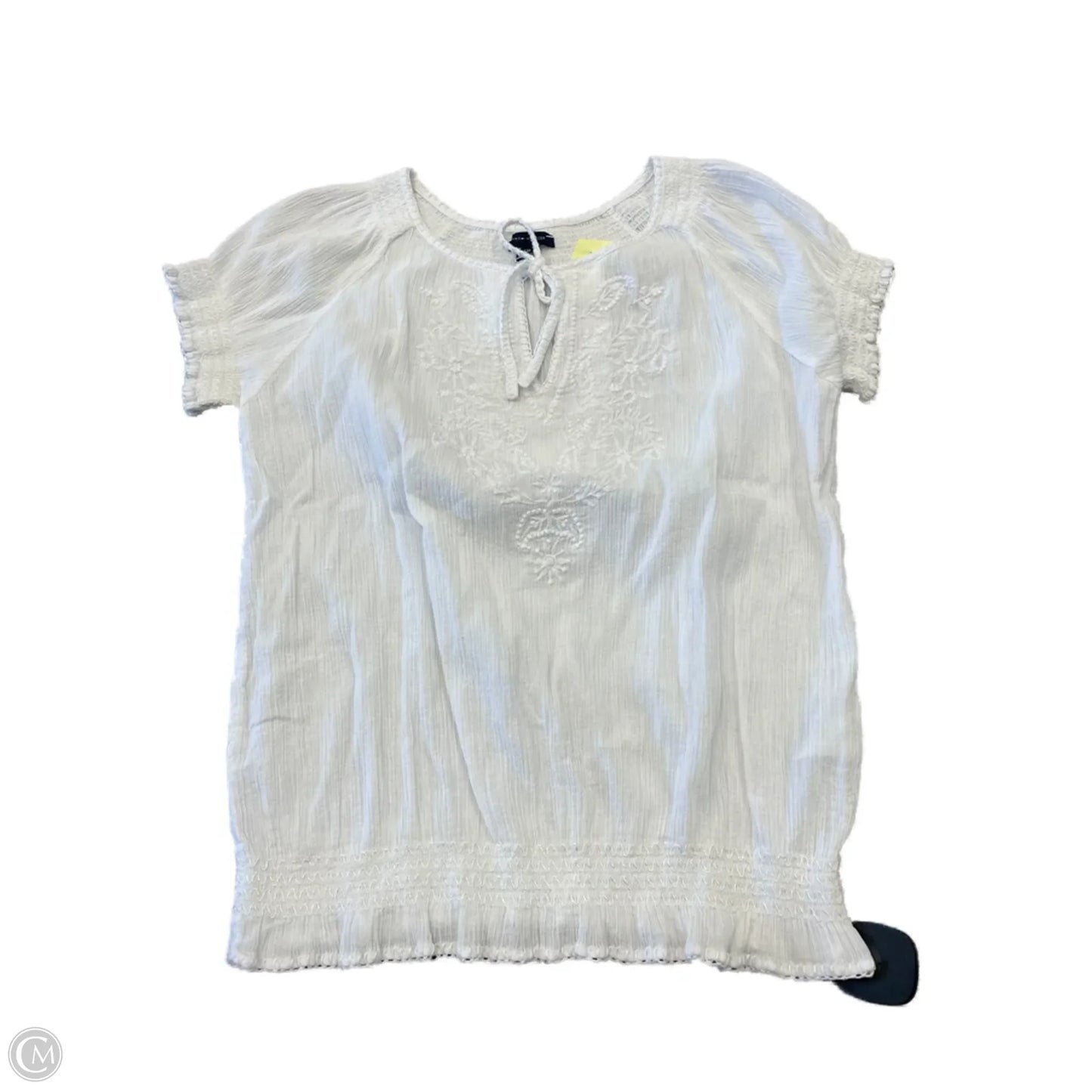 Top Short Sleeve By Tommy Hilfiger In White, Size: S