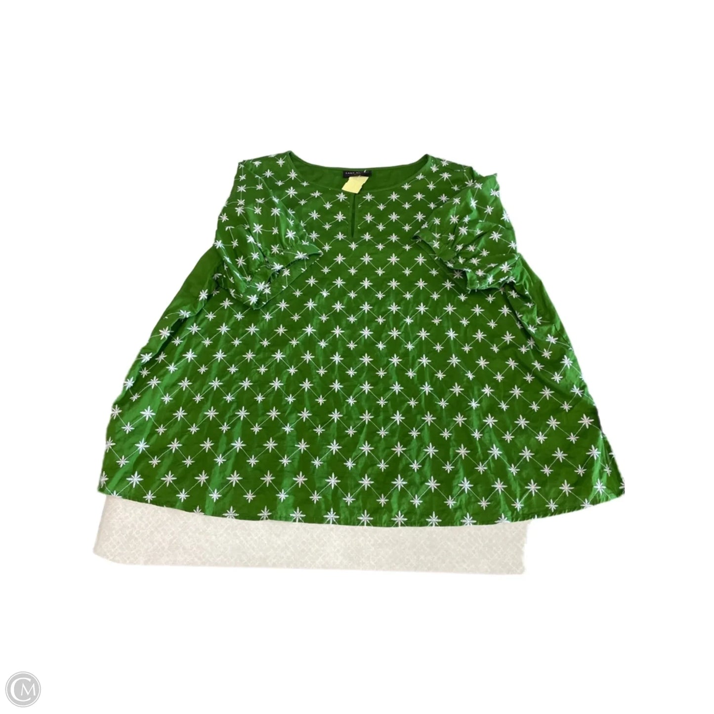 Top Short Sleeve By Lane Bryant In Green, Size: 2x
