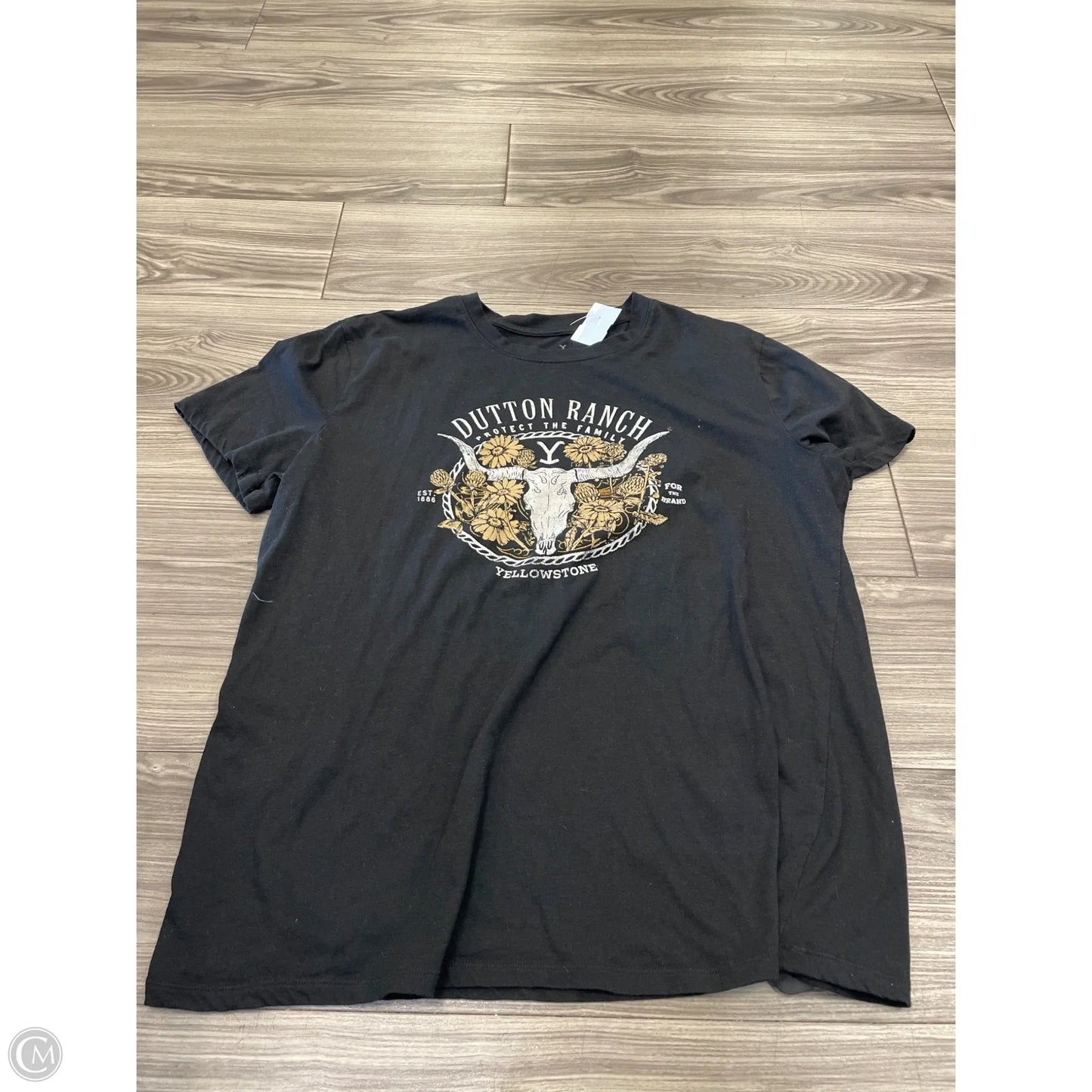 Top Short Sleeve By Clothes Mentor In Black, Size: Xl