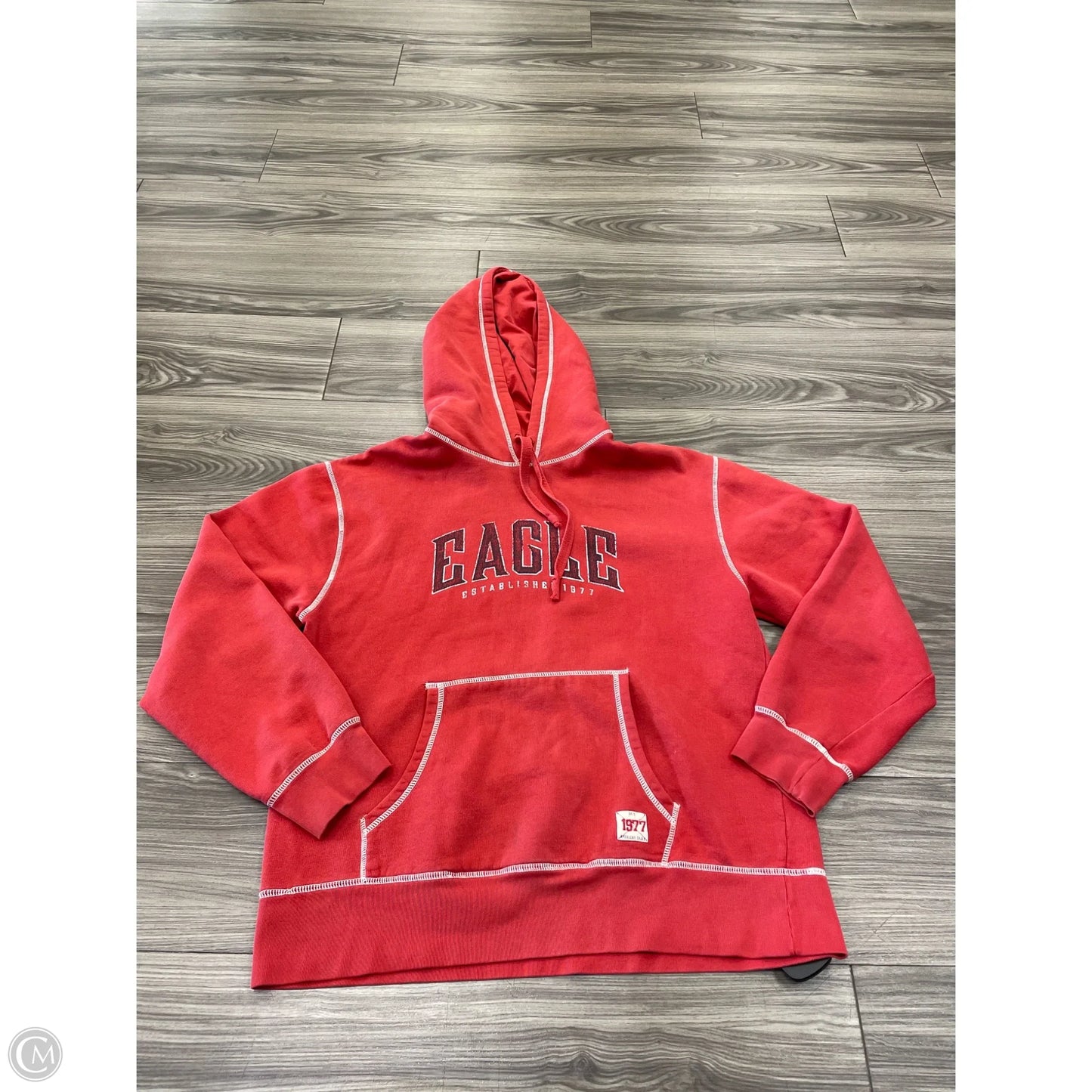 Sweatshirt Hoodie By American Eagle In Red, Size: M
