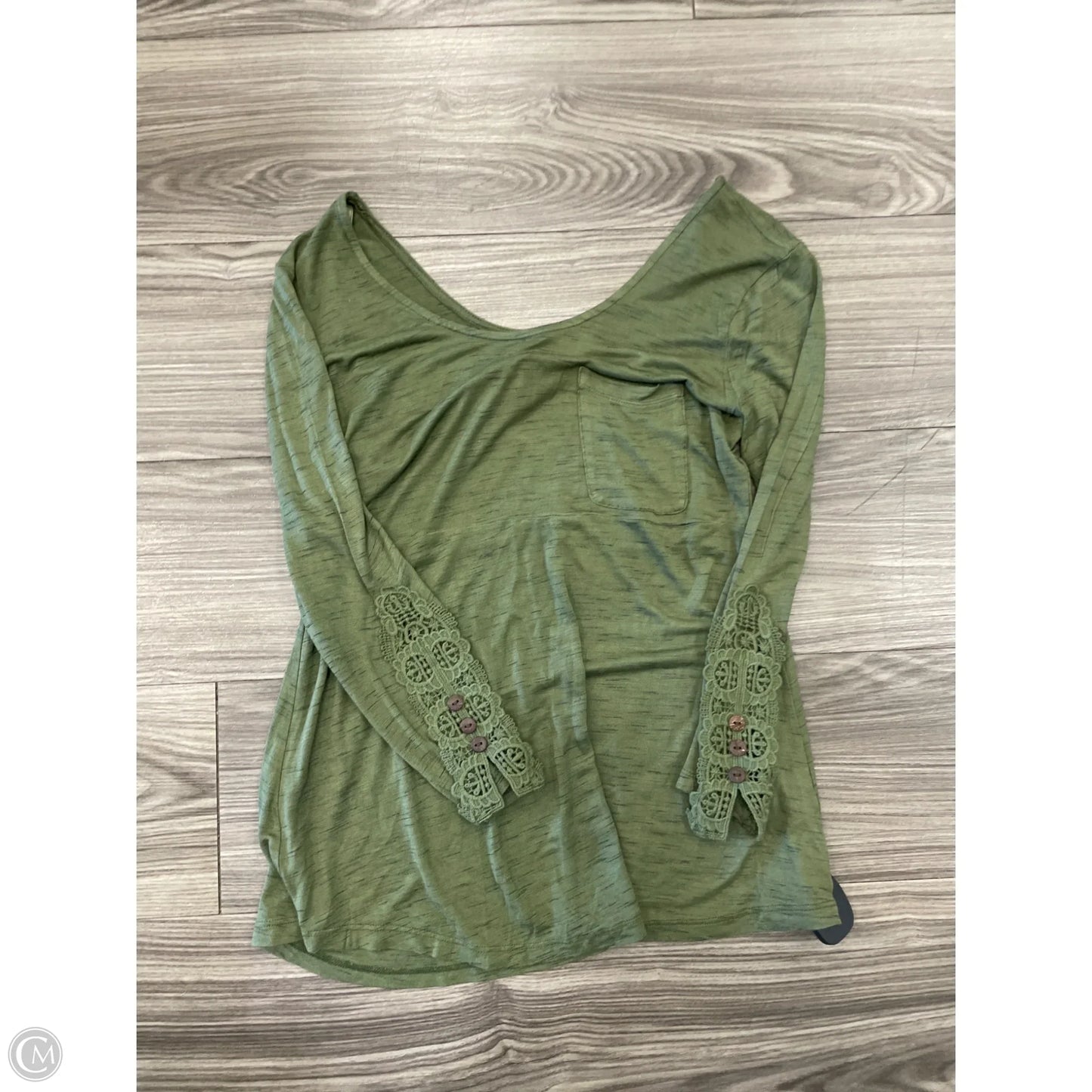 Top Long Sleeve By Lila Rose In Green, Size: M