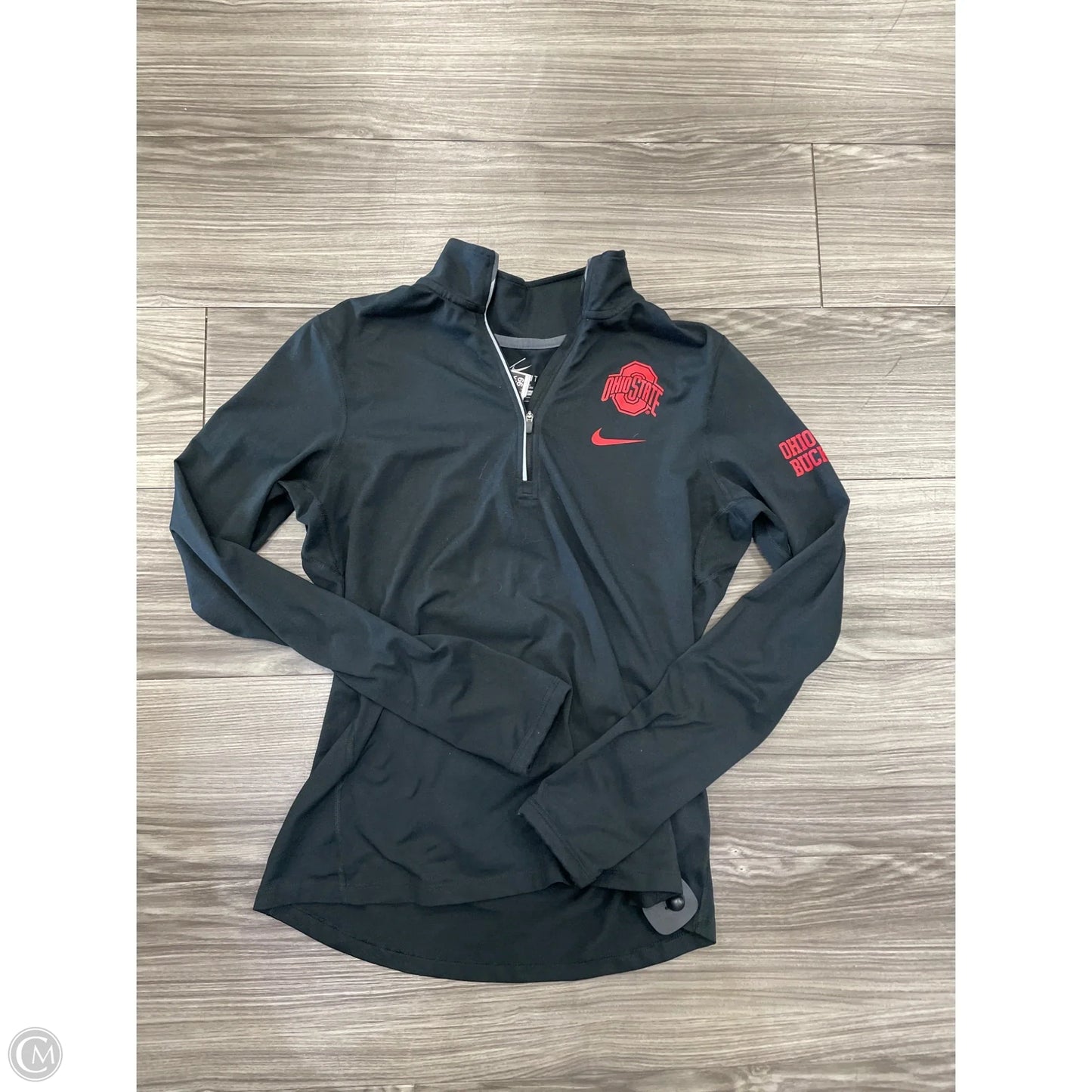 Sweatshirt Collar By Nike In Black, Size: M