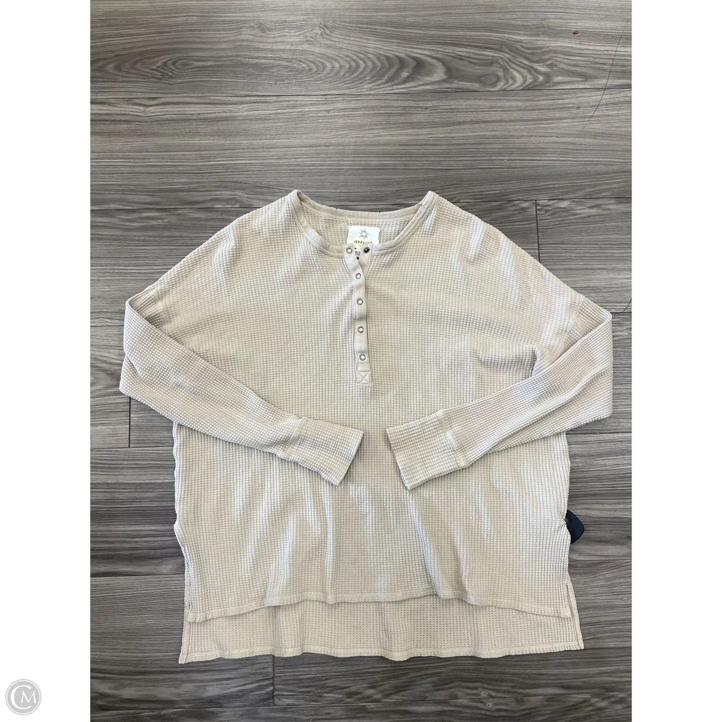 Top Long Sleeve By Aerie In Tan, Size: M