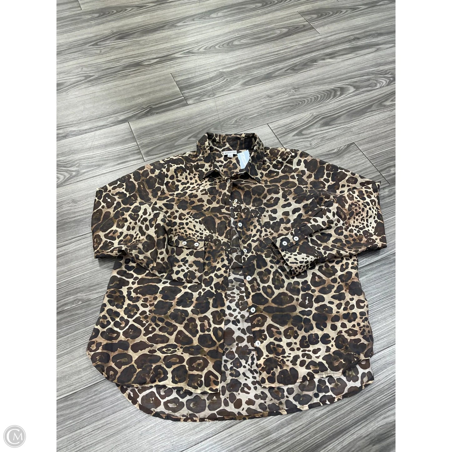 Top Long Sleeve By Bailey 44 In Animal Print, Size: L