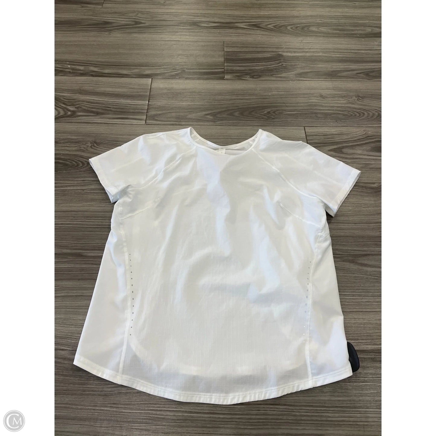 Athletic Top Short Sleeve By Lululemon In White, Size: 6