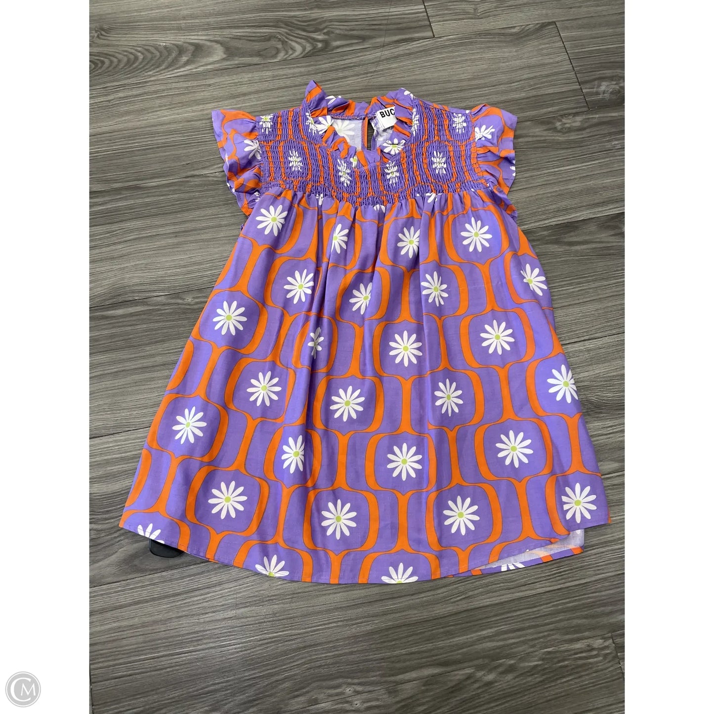 Top Short Sleeve By Clothes Mentor In Orange & Purple, Size: M