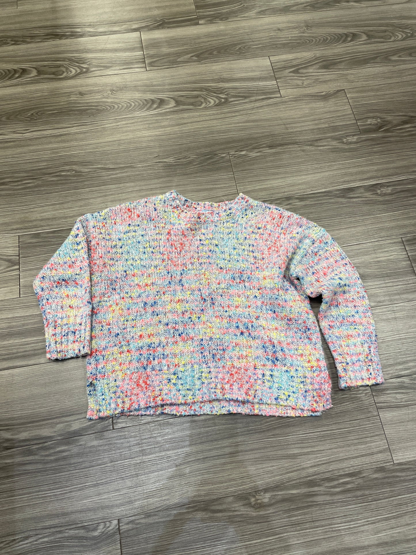 Sweater By Cece In Pink & Yellow, Size: M