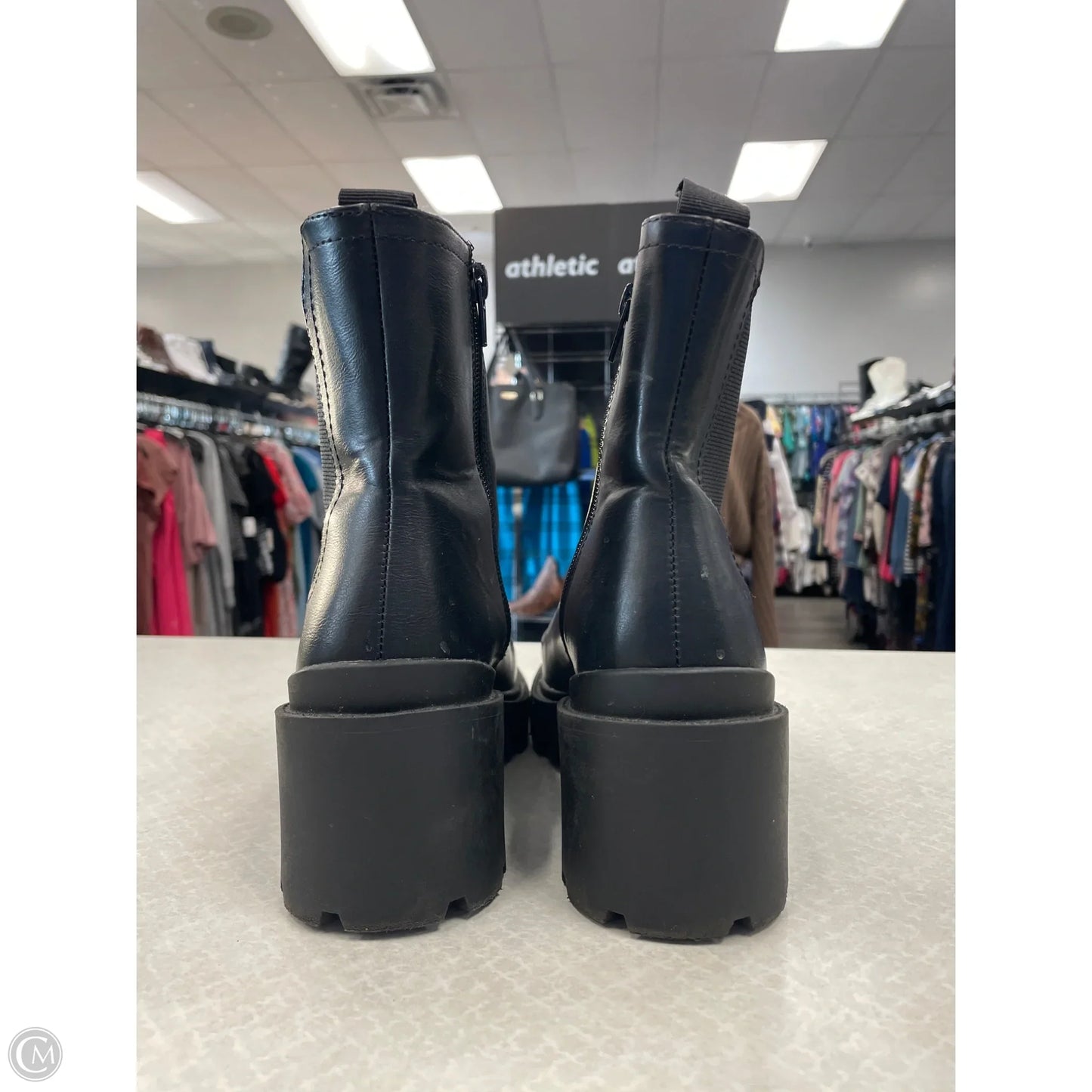 Boots Ankle Heels By Time And Tru In Black, Size: 7