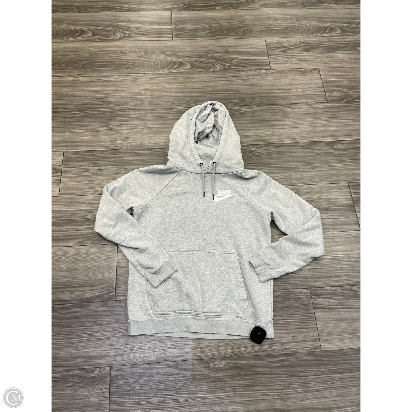 Sweatshirt Hoodie By Nike In Grey, Size: S