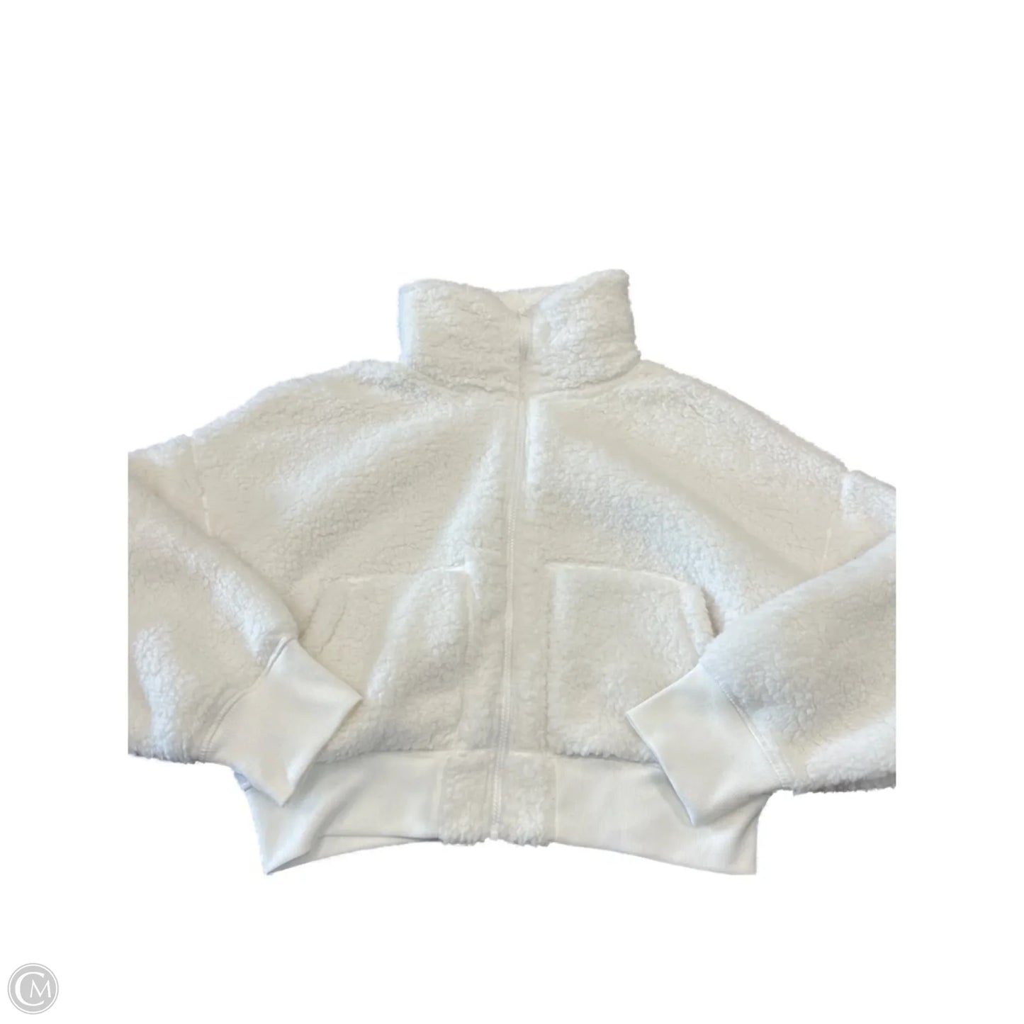 Jacket Faux Fur & Sherpa By So In White, Size: L