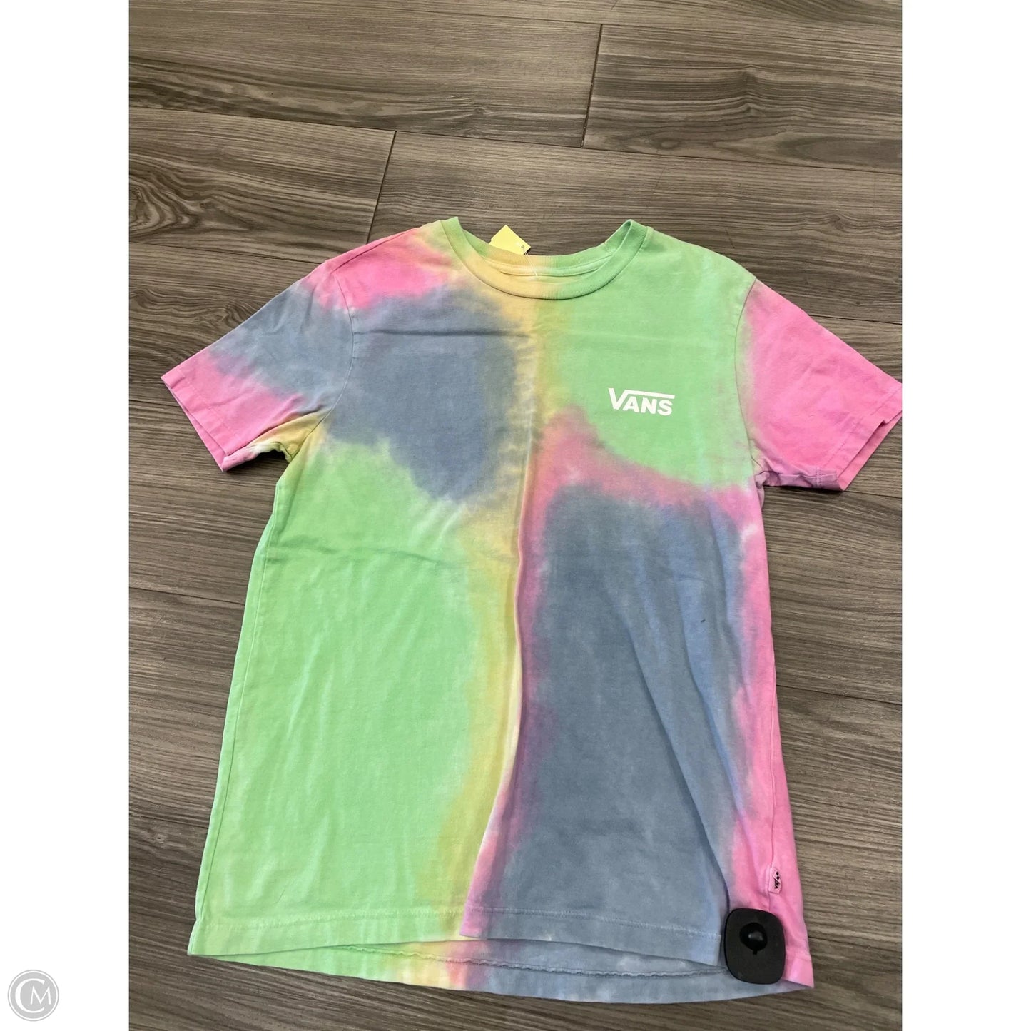 Top Short Sleeve By Vans In Tie Dye Print, Size: S