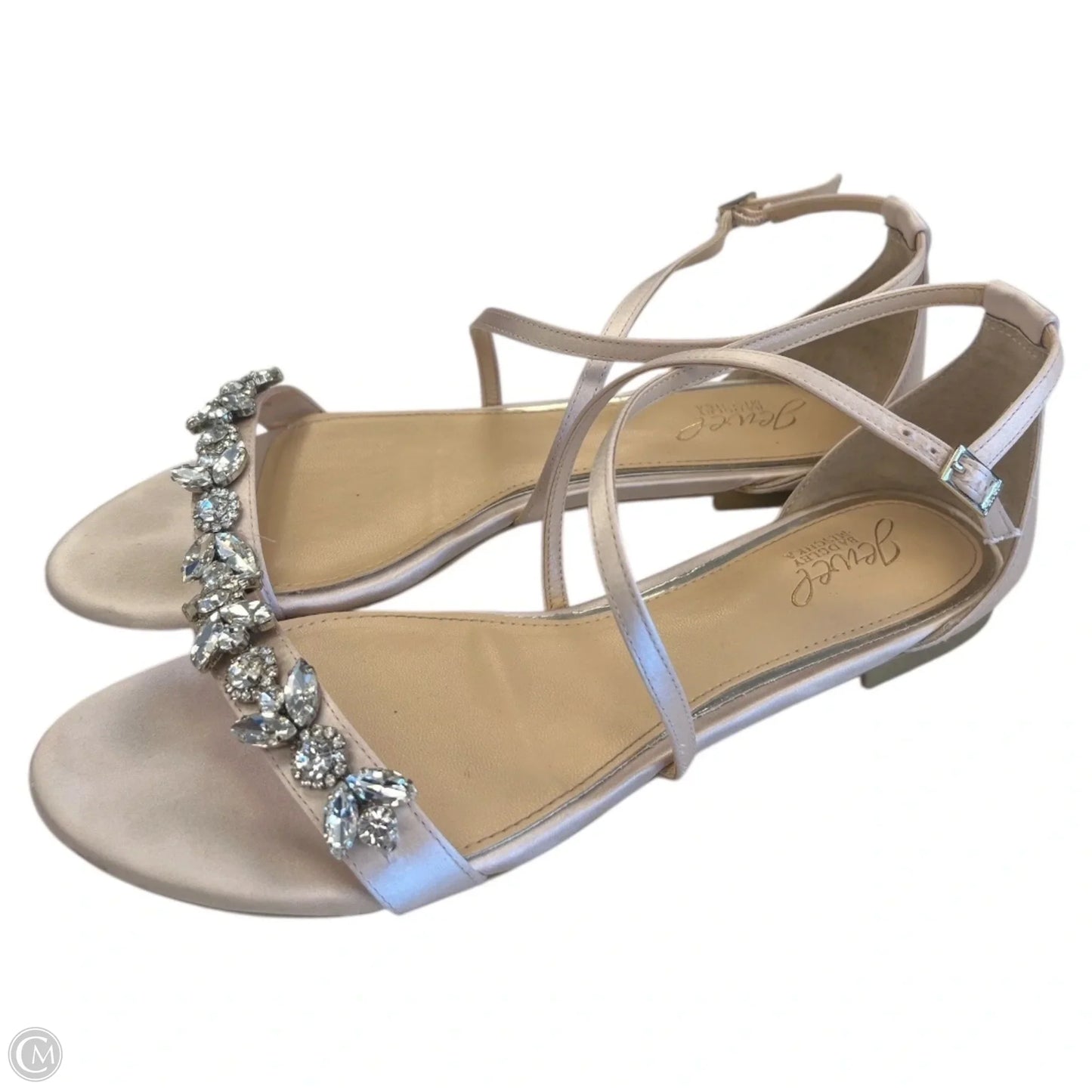 Sandals Flats By Badgley Mischka In Cream, Size: 8.5