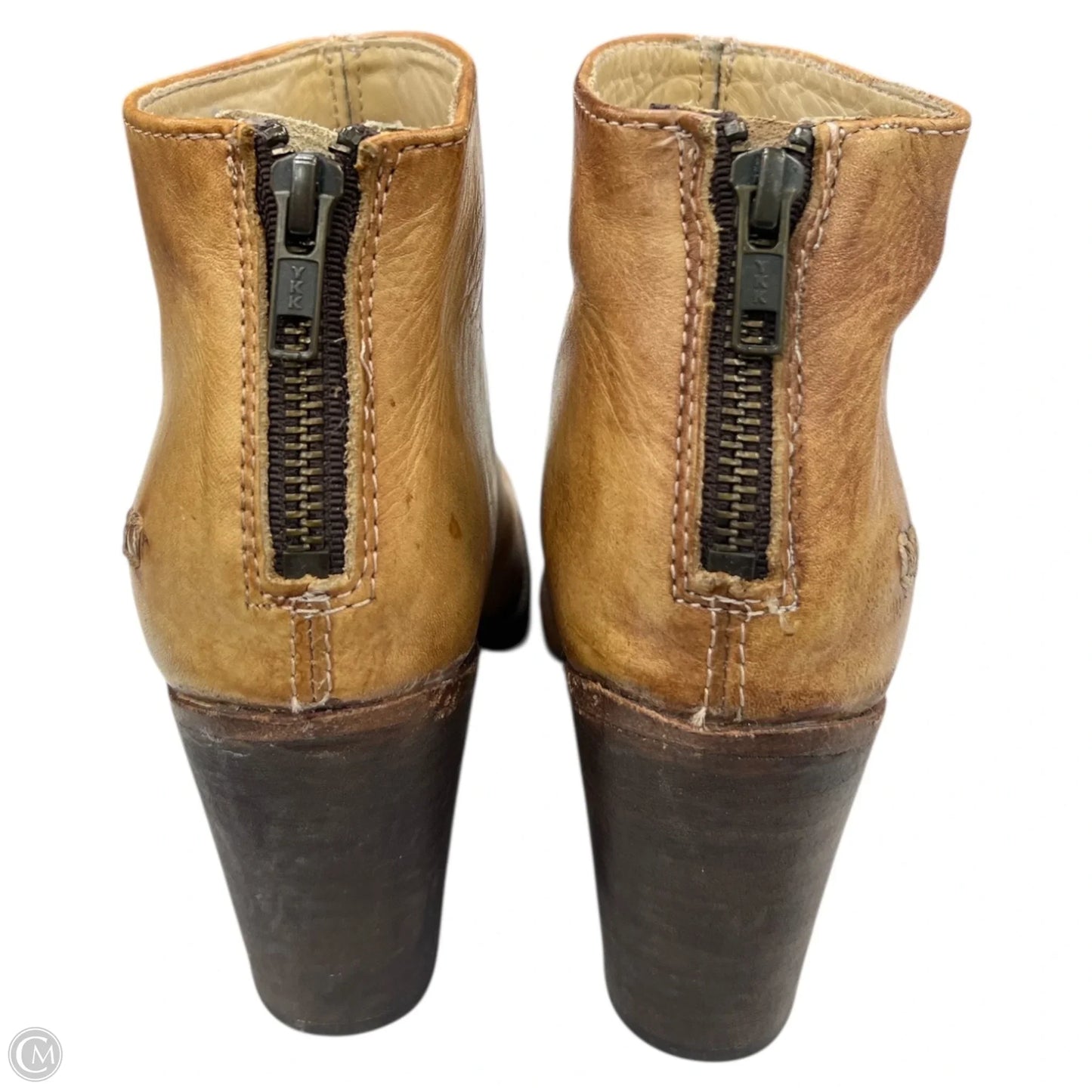 Sandals Heels Block By Bed Stu In Tan, Size: 7.5