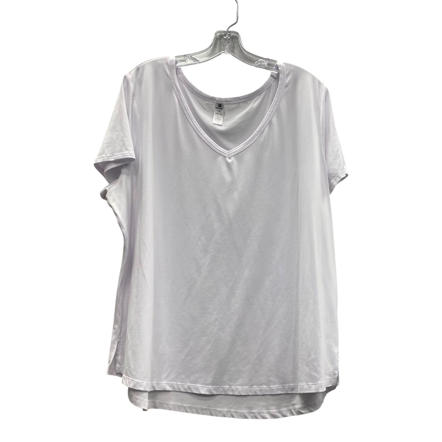 Athletic Top Ss By 90 Degrees By Reflex In White, Size:1X