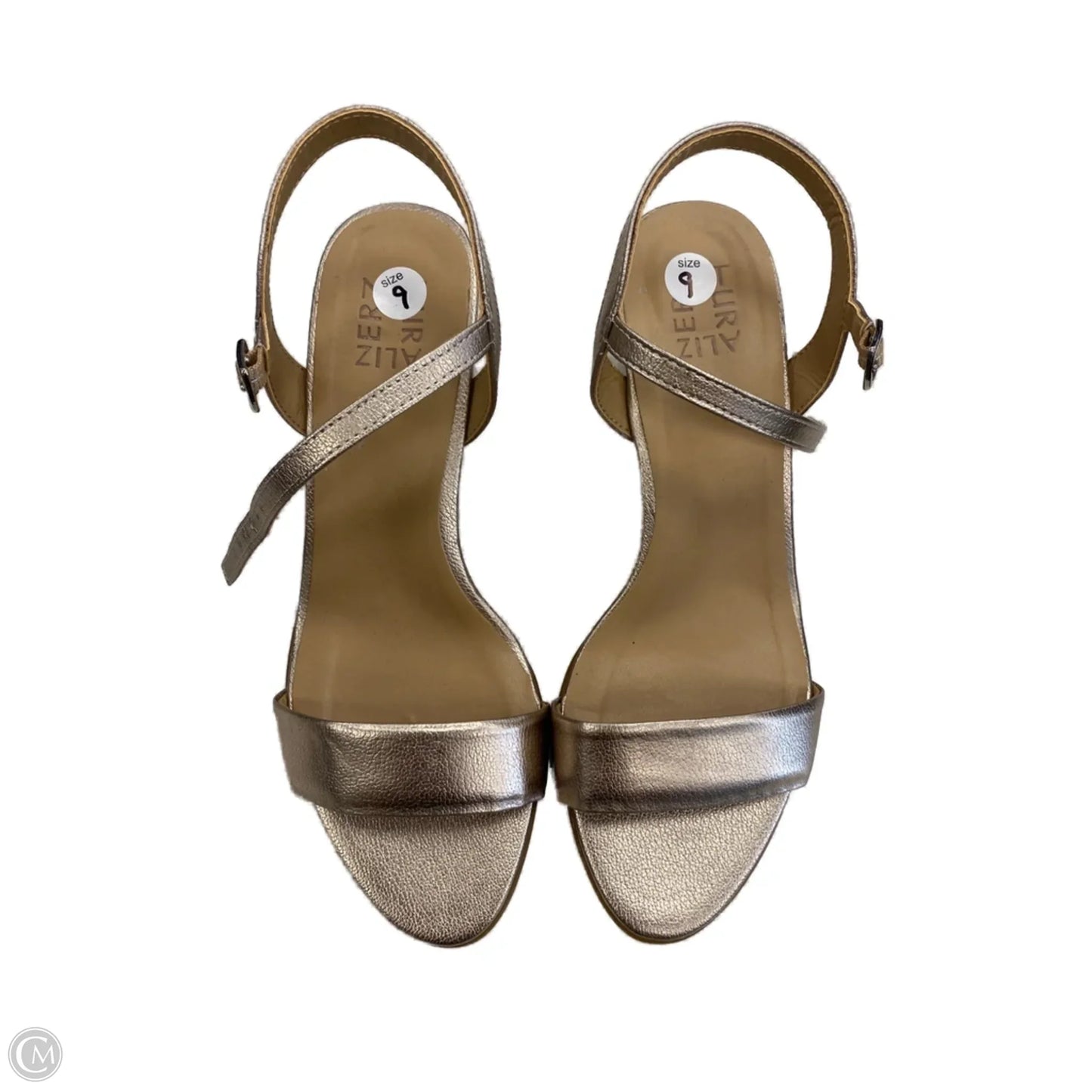 Sandals Heels Block By Naturalizer In Gold, Size: 9