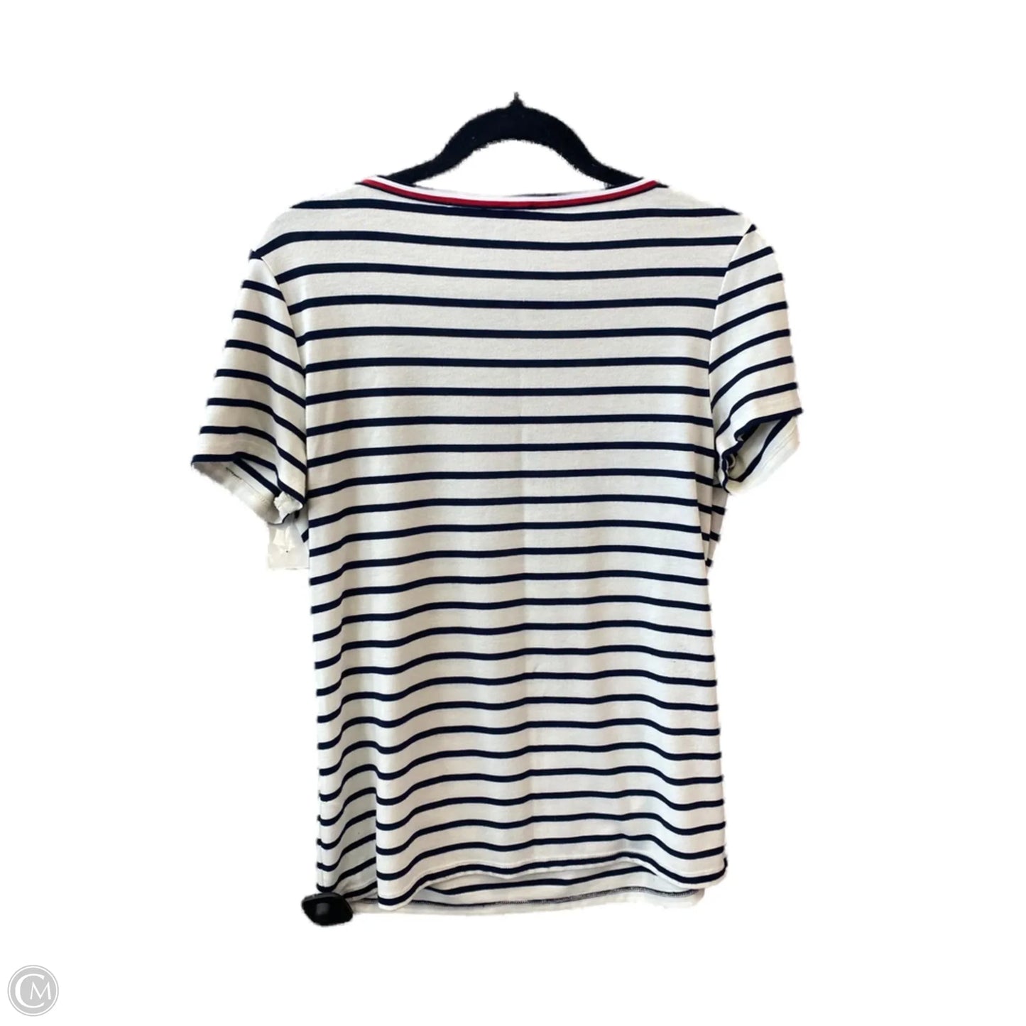 Top Short Sleeve By Tommy Hilfiger In Striped Pattern, Size: S
