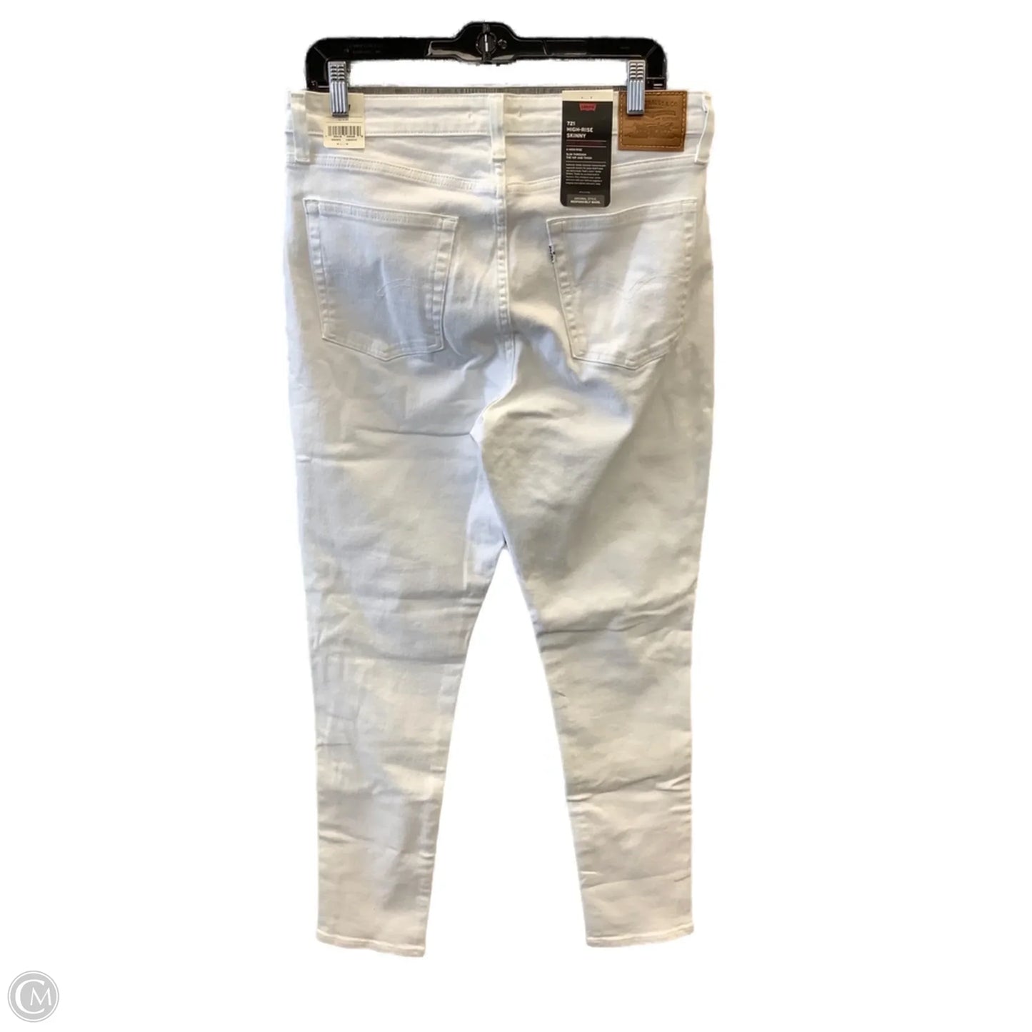 Jeans Skinny By Levis In White Denim, Size: 14