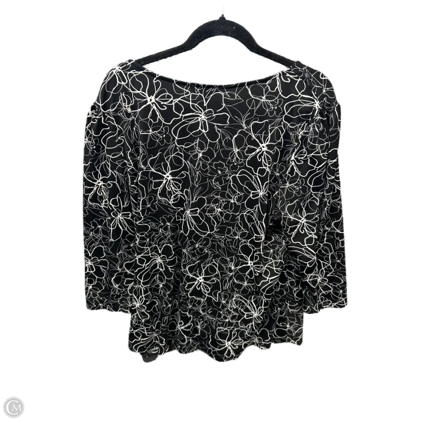 Top Long Sleeve By Apt 9 In Black, Size: Xxl