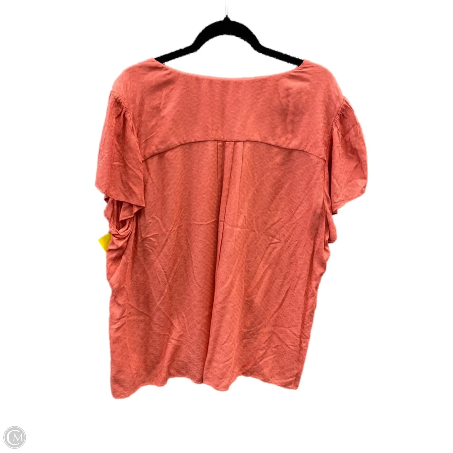 Top Short Sleeve By Cj Banks In Orange, Size: 3x