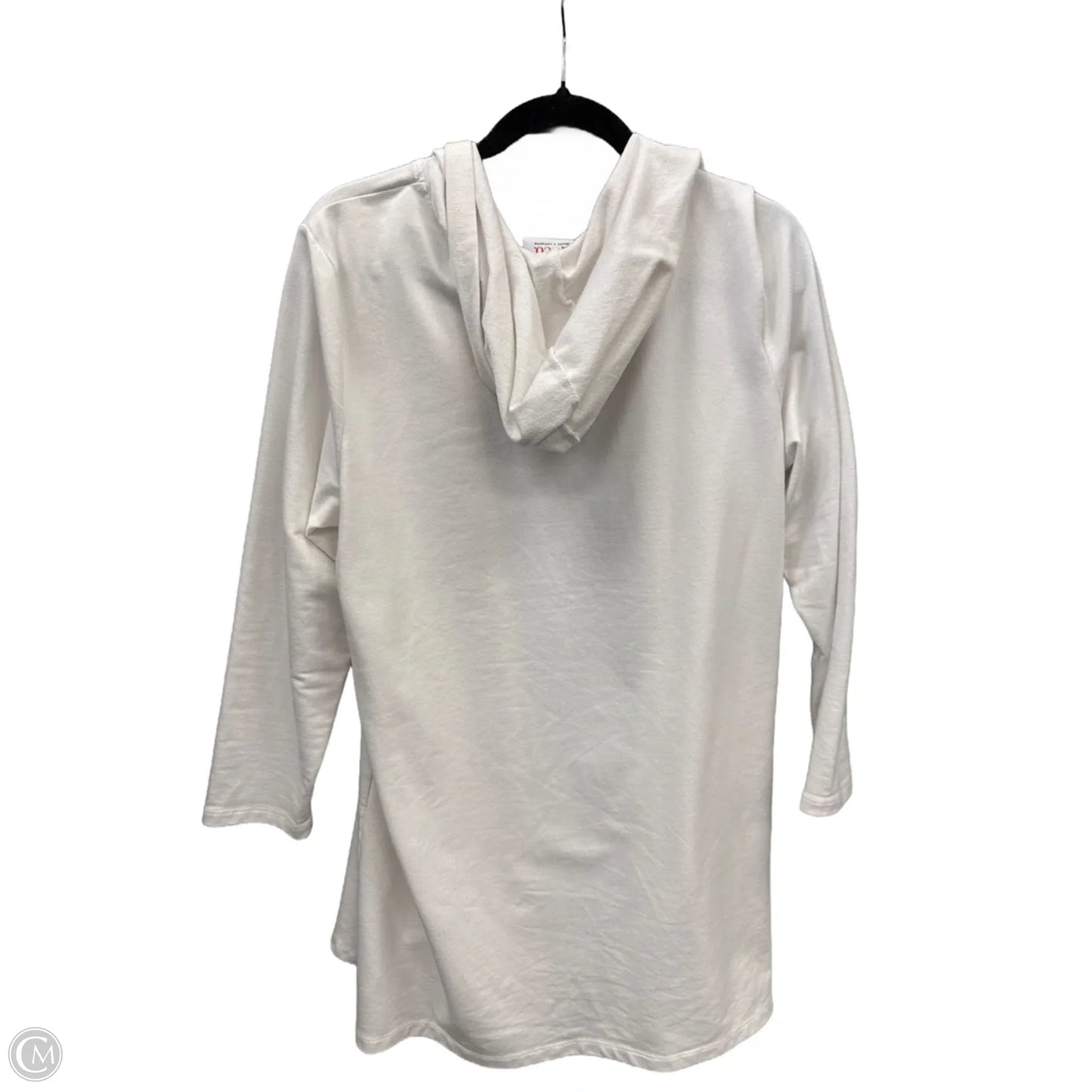 Cardigan By Denim And Company In White, Size: 1x