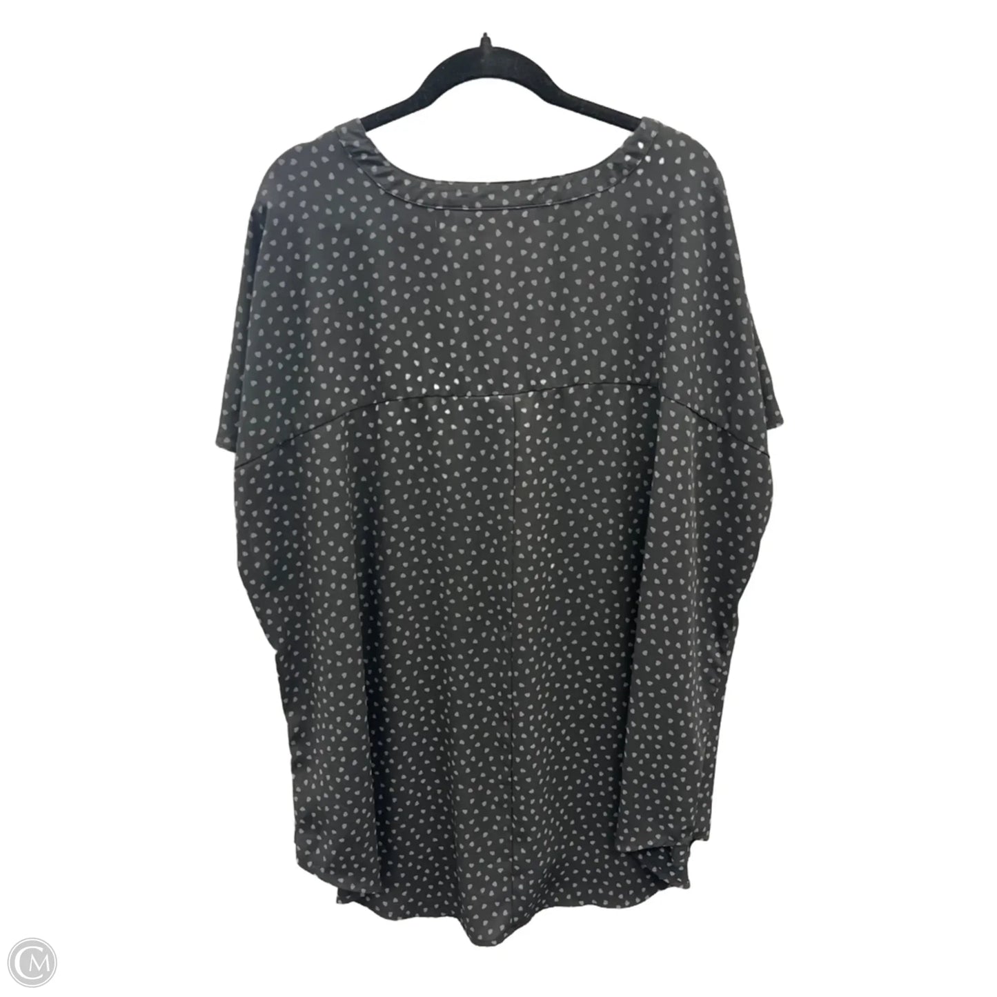 Blouse Short Sleeve By Evri In Black, Size: 4x