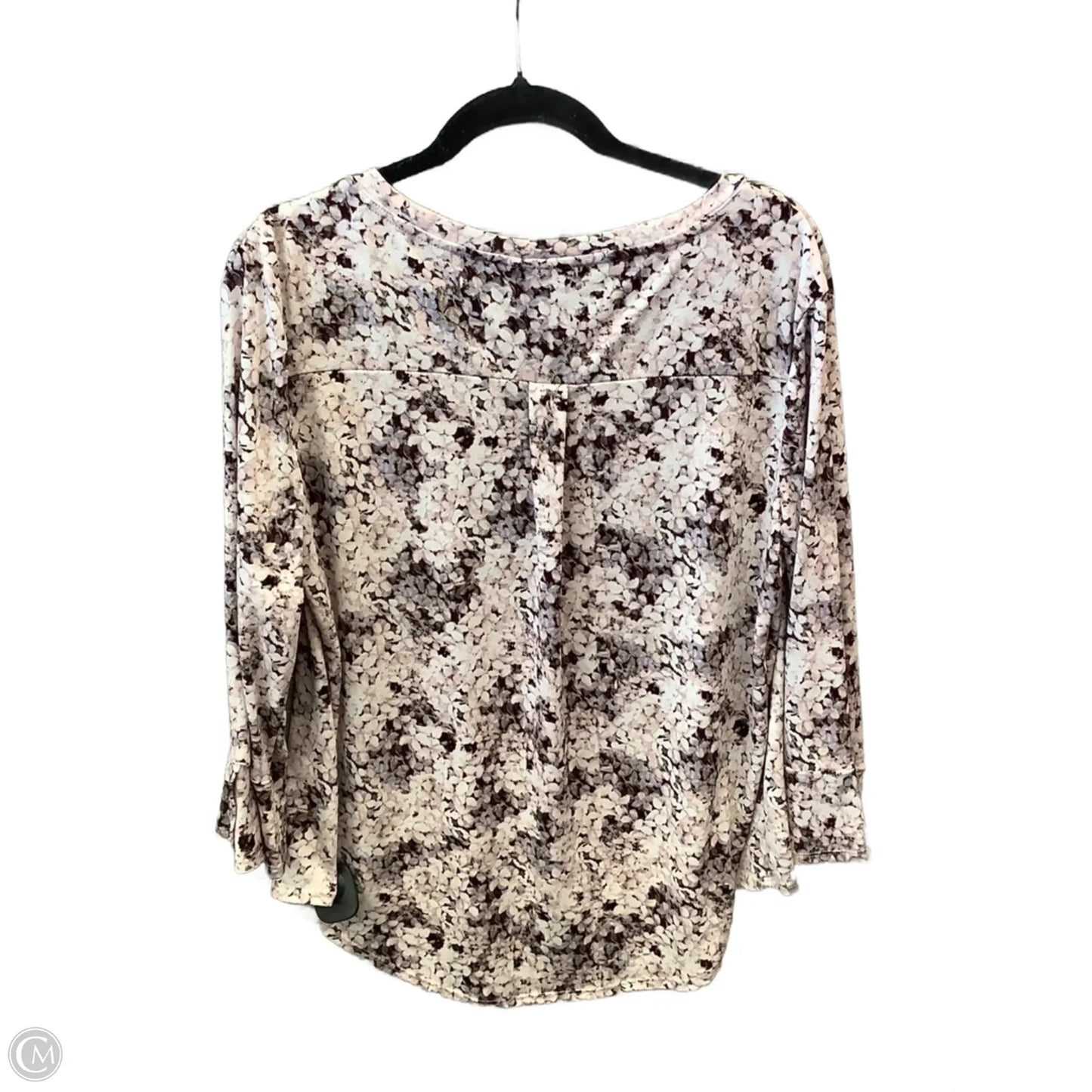 Blouse 3/4 Sleeve By Elle In Purple, Size: L