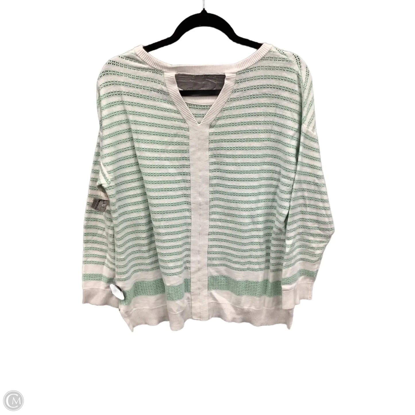 Top Long Sleeve By Christopher And Banks In Green, Size: L