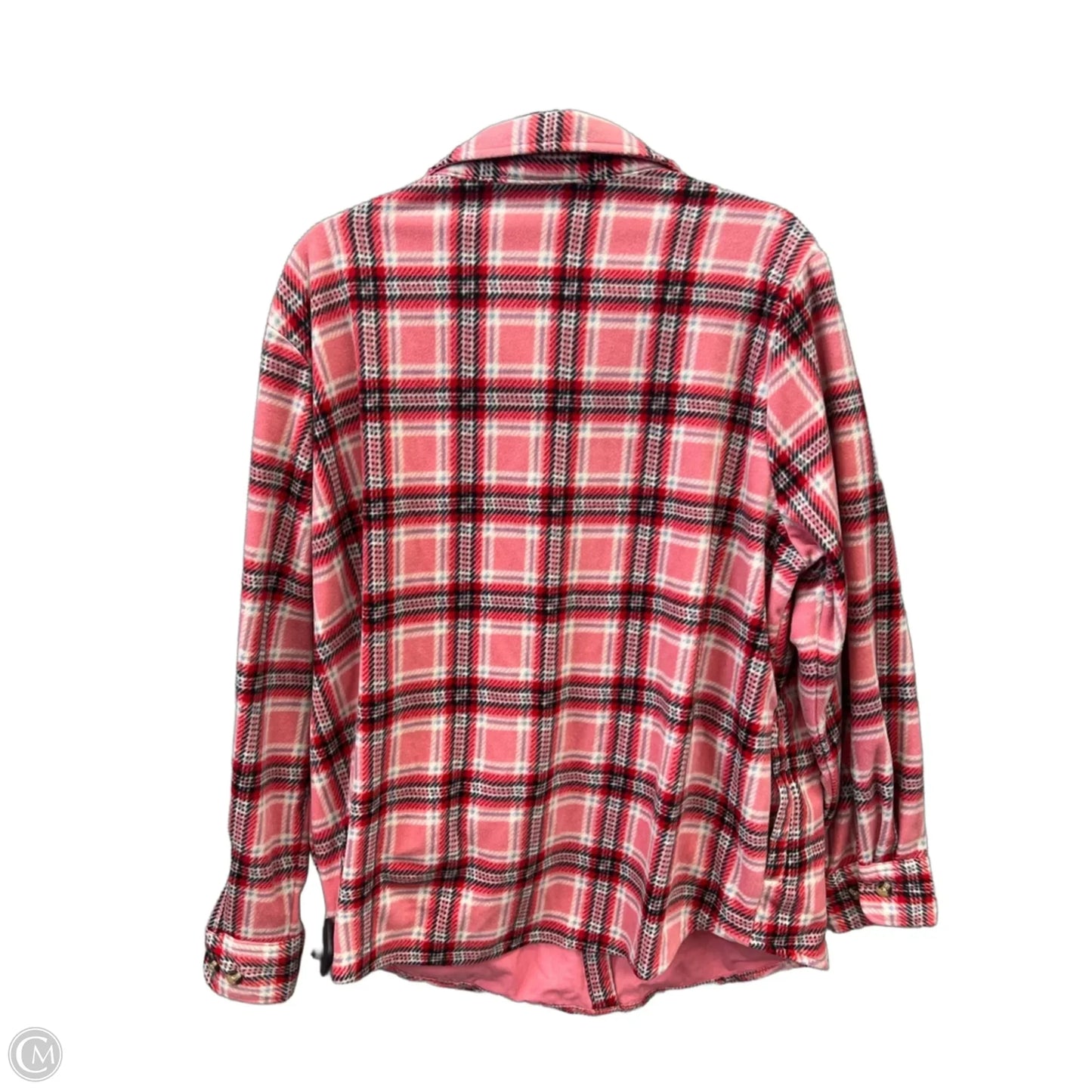 Jacket Shirt By Lee In Pink & Red, Size: Xxl