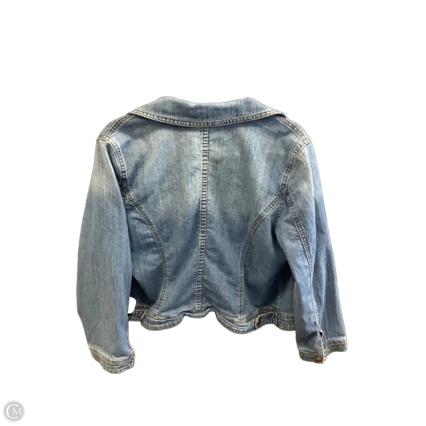 Jacket Denim By Christopher And Banks In Blue Denim, Size: Lp