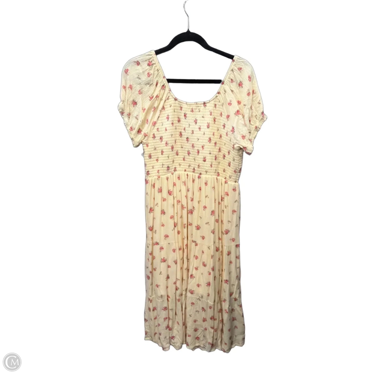 Dress Casual Midi By Ultra Flirt In Yellow, Size: 2x