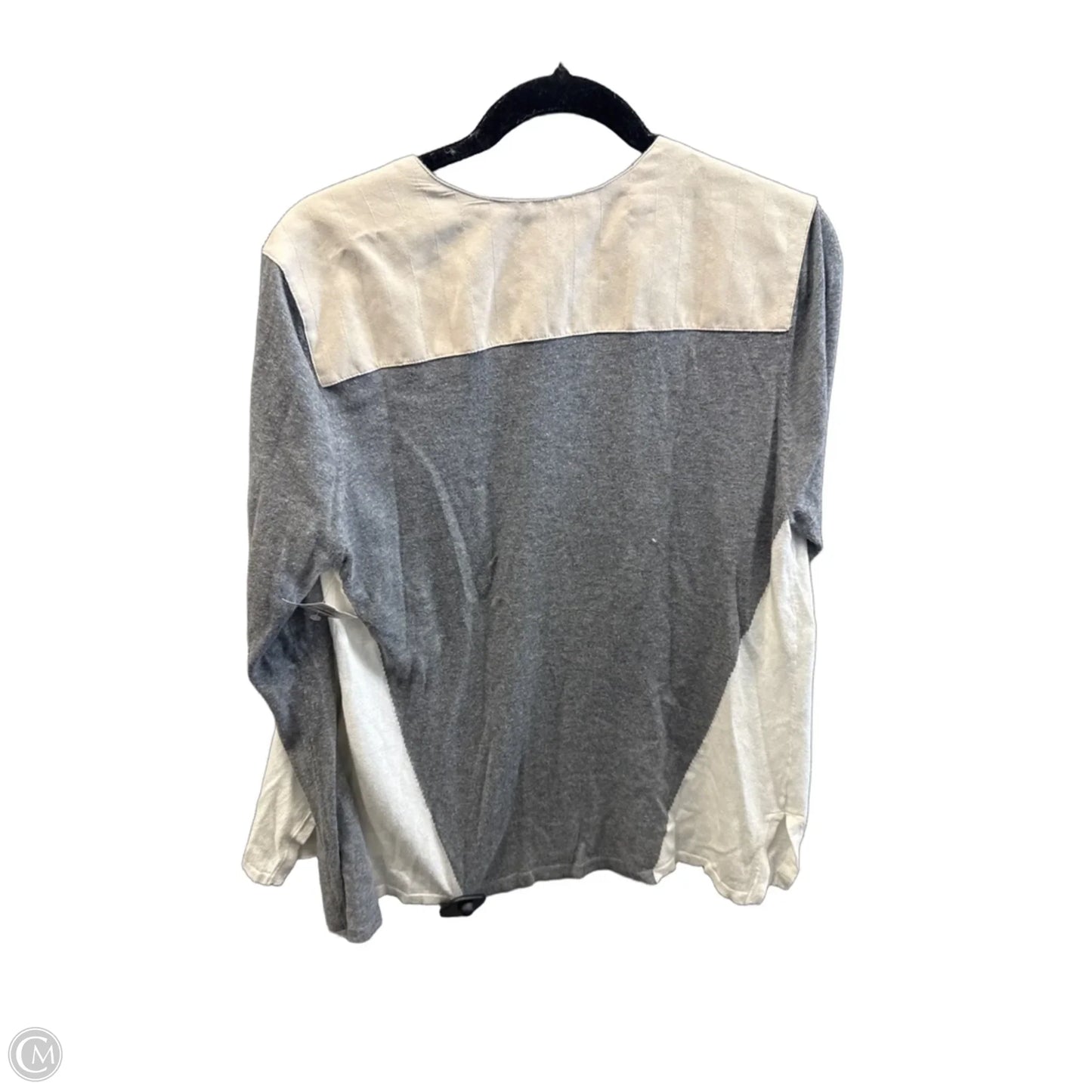Cardigan By Chicos In Grey & Tan, Size: M