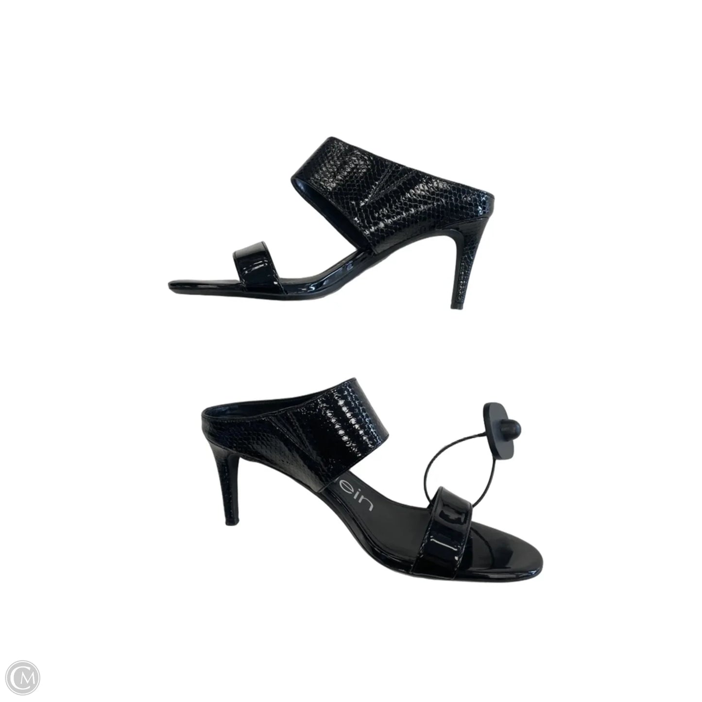 Sandals Heels Stiletto By Calvin Klein In Black, Size: 8