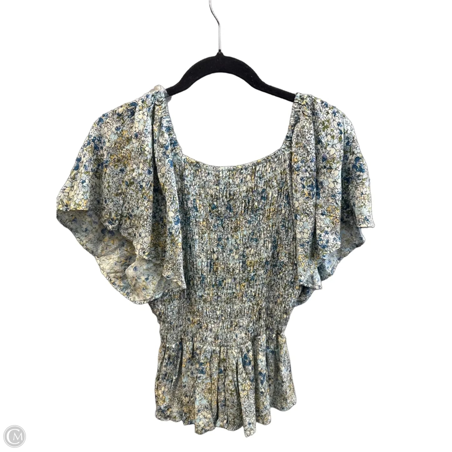 Top Short Sleeve By Angie In Blue, Size: Xl