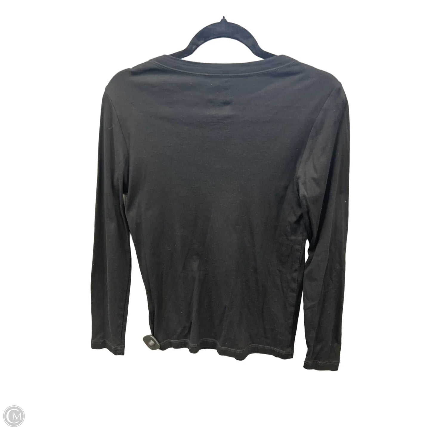 Top Long Sleeve Basic By Gap In Black, Size: L