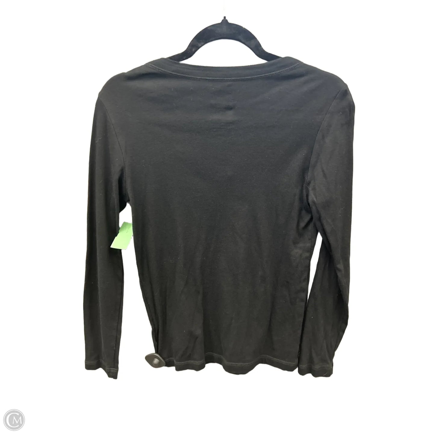 Top Long Sleeve Basic By Gap In Black, Size: L