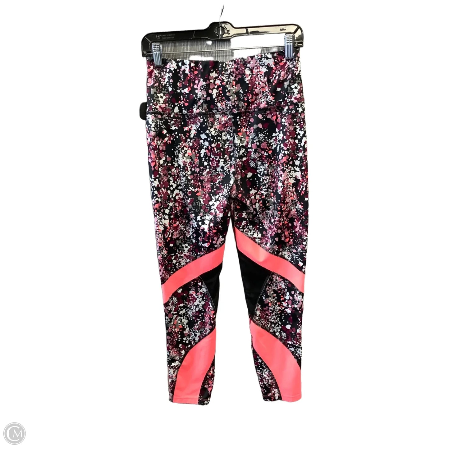 Athletic Capris By Xersion In Black & Pink, Size: M