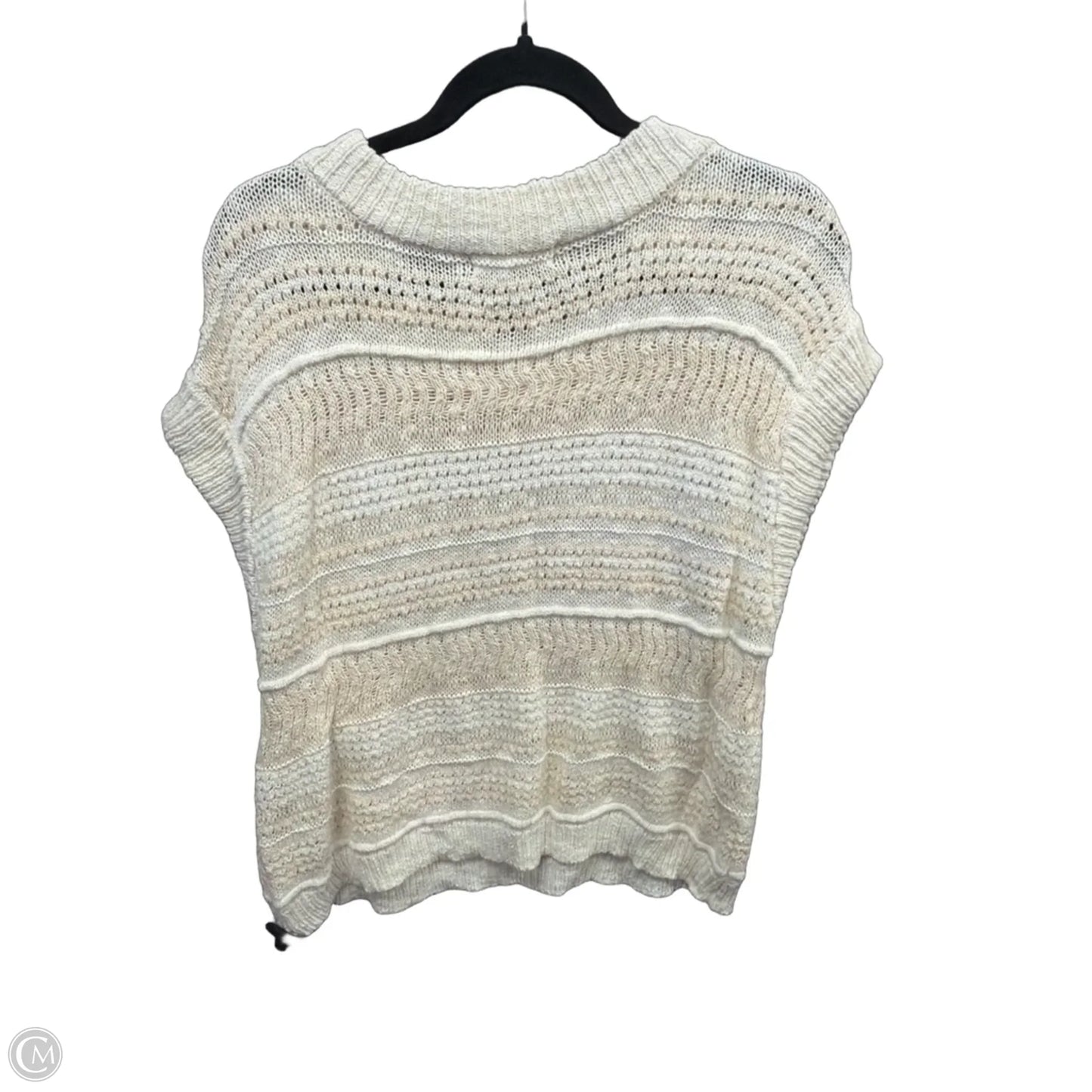 Sweater Short Sleeve By By Together In Cream, Size: S
