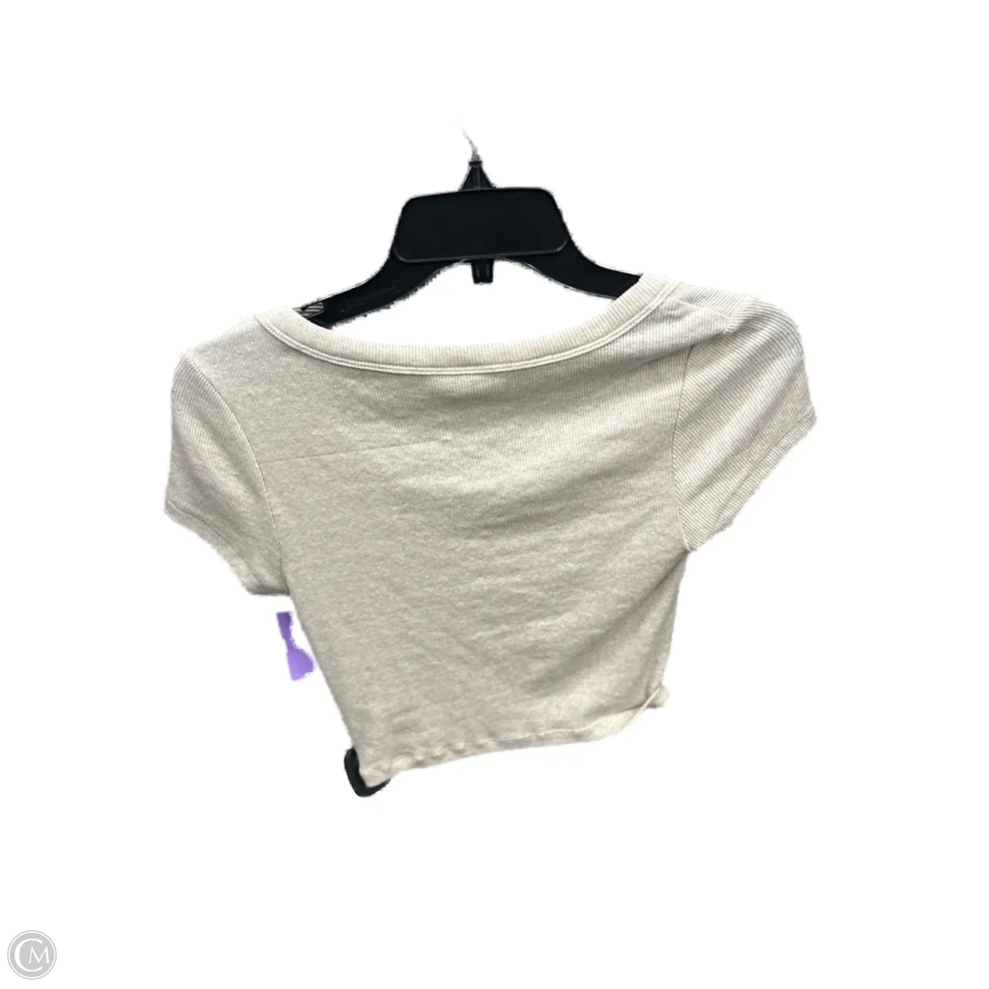 Top Short Sleeve Basic By Divided In Cream, Size: M