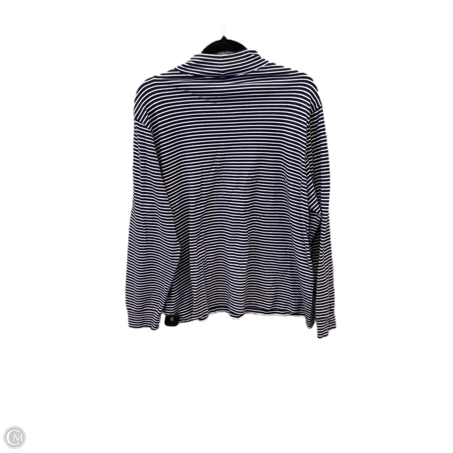 Top Long Sleeve By Lands End In Striped Pattern, Size: 2x