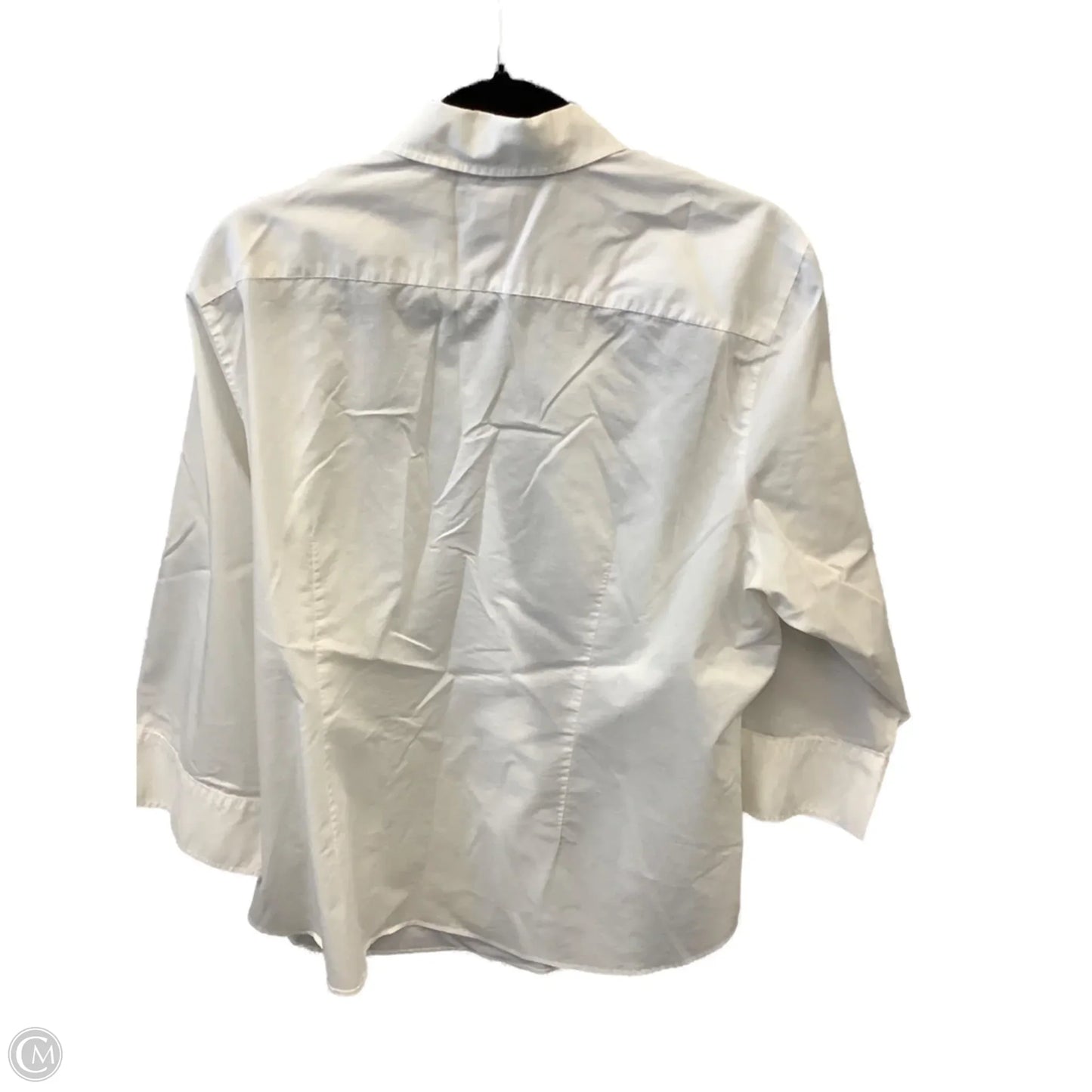 Top Long Sleeve By Lands End In White, Size: 3x