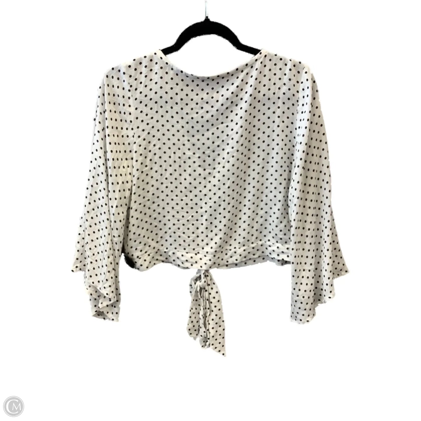 Top Long Sleeve By Active Usa In Polkadot Pattern, Size: L