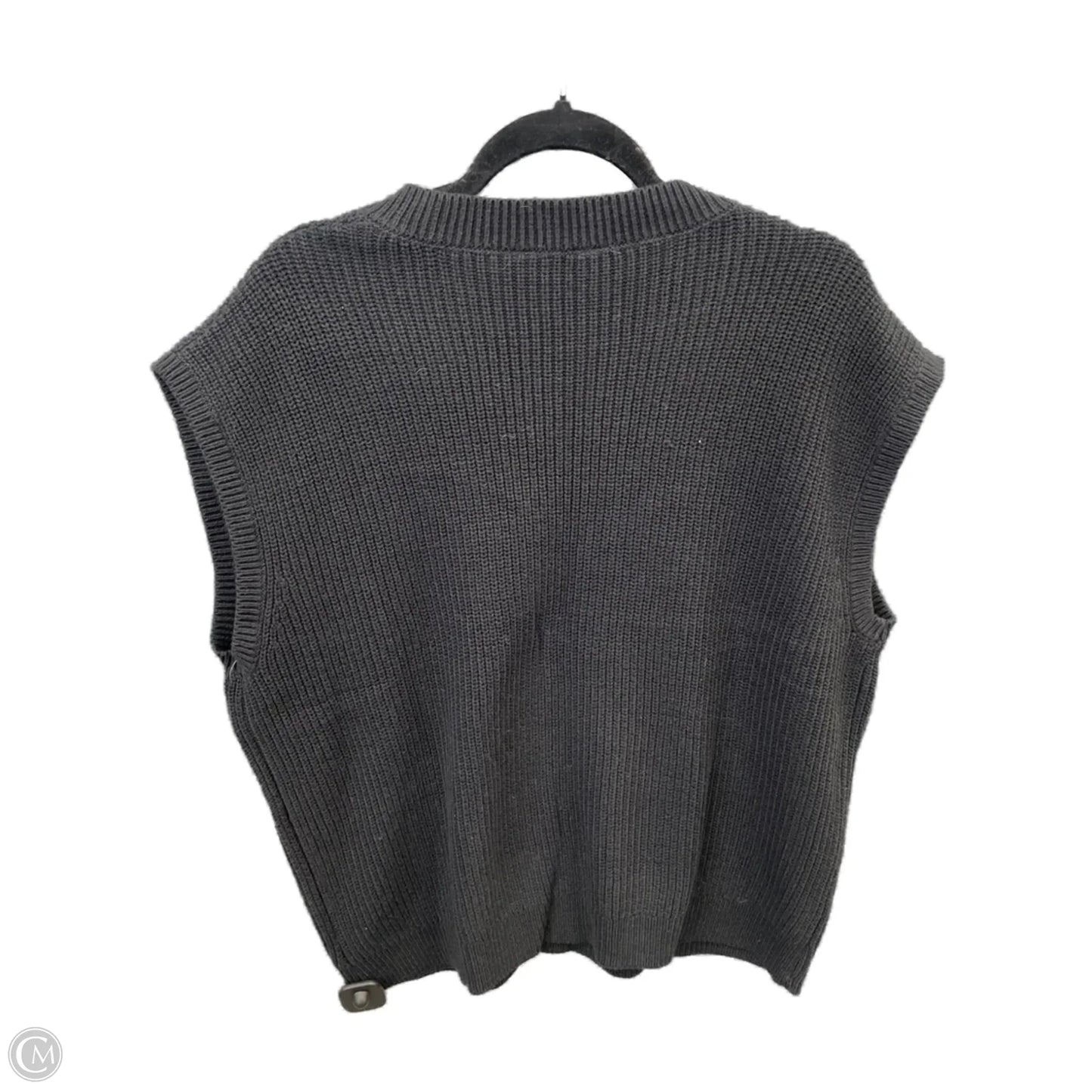 Vest Sweater By Time And Tru In Black, Size: L